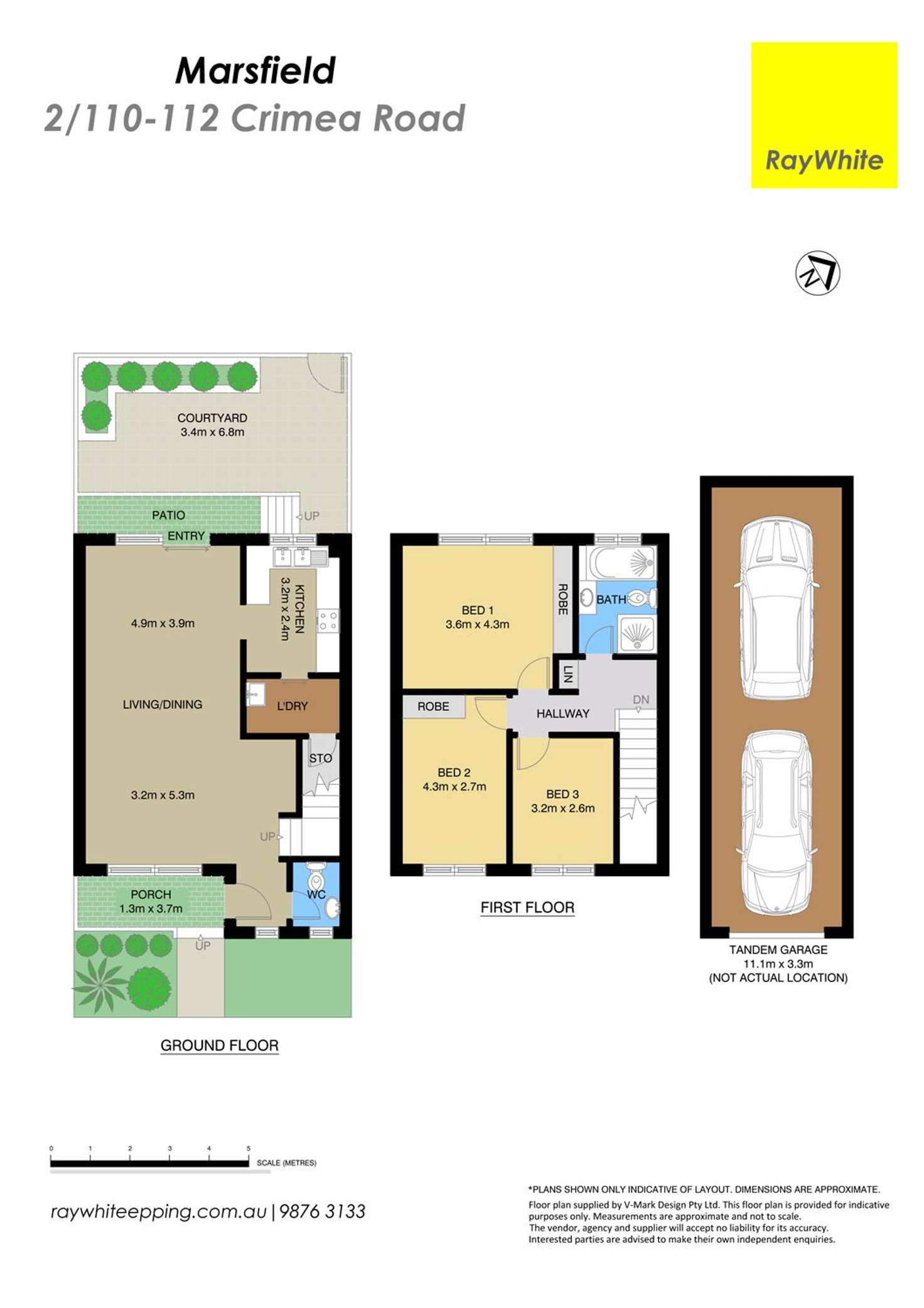 Floorplan of Homely townhouse listing, 2/110-112 Crimea Road, Marsfield NSW 2122