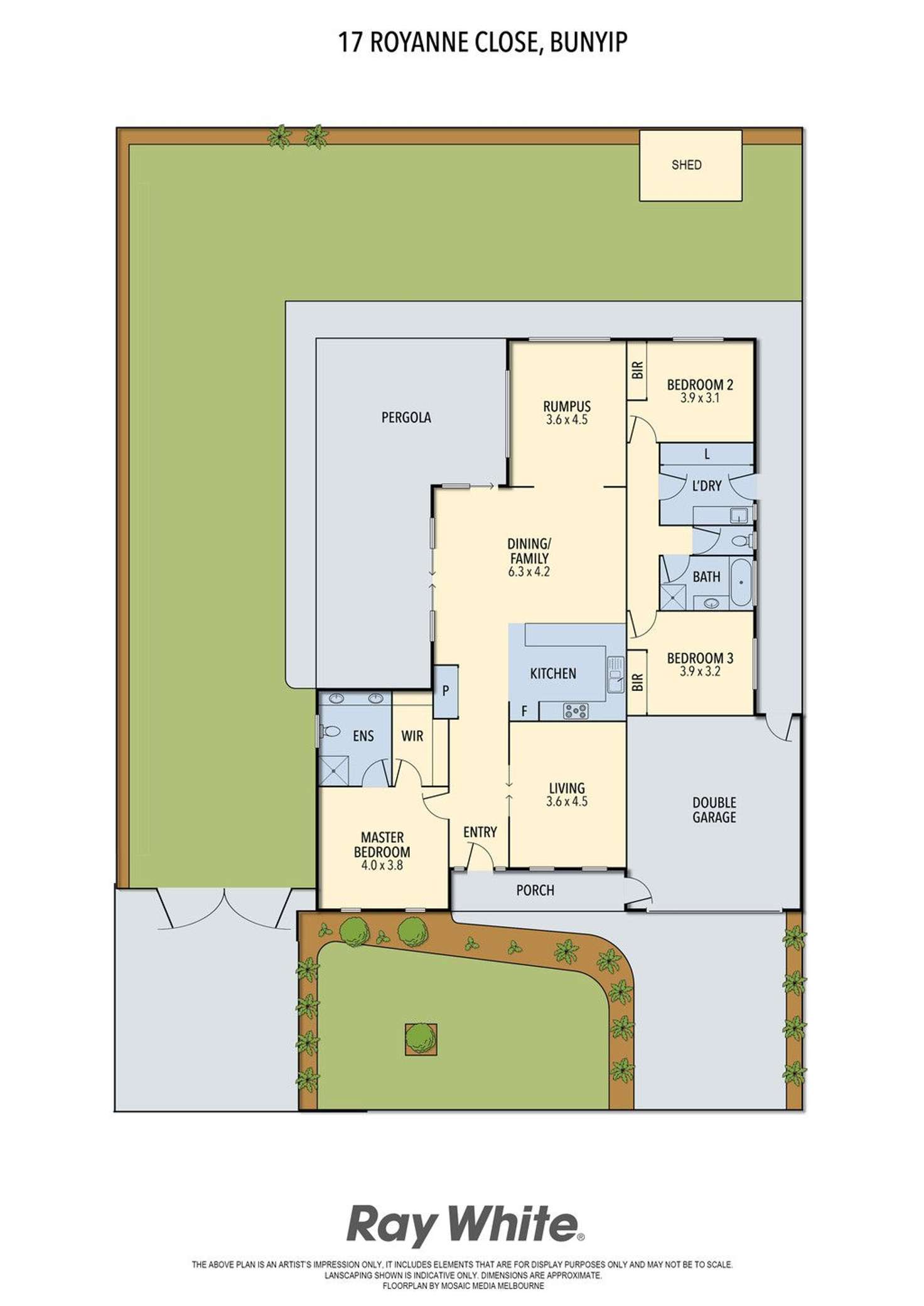 Floorplan of Homely house listing, 17 Royanne Close, Bunyip VIC 3815