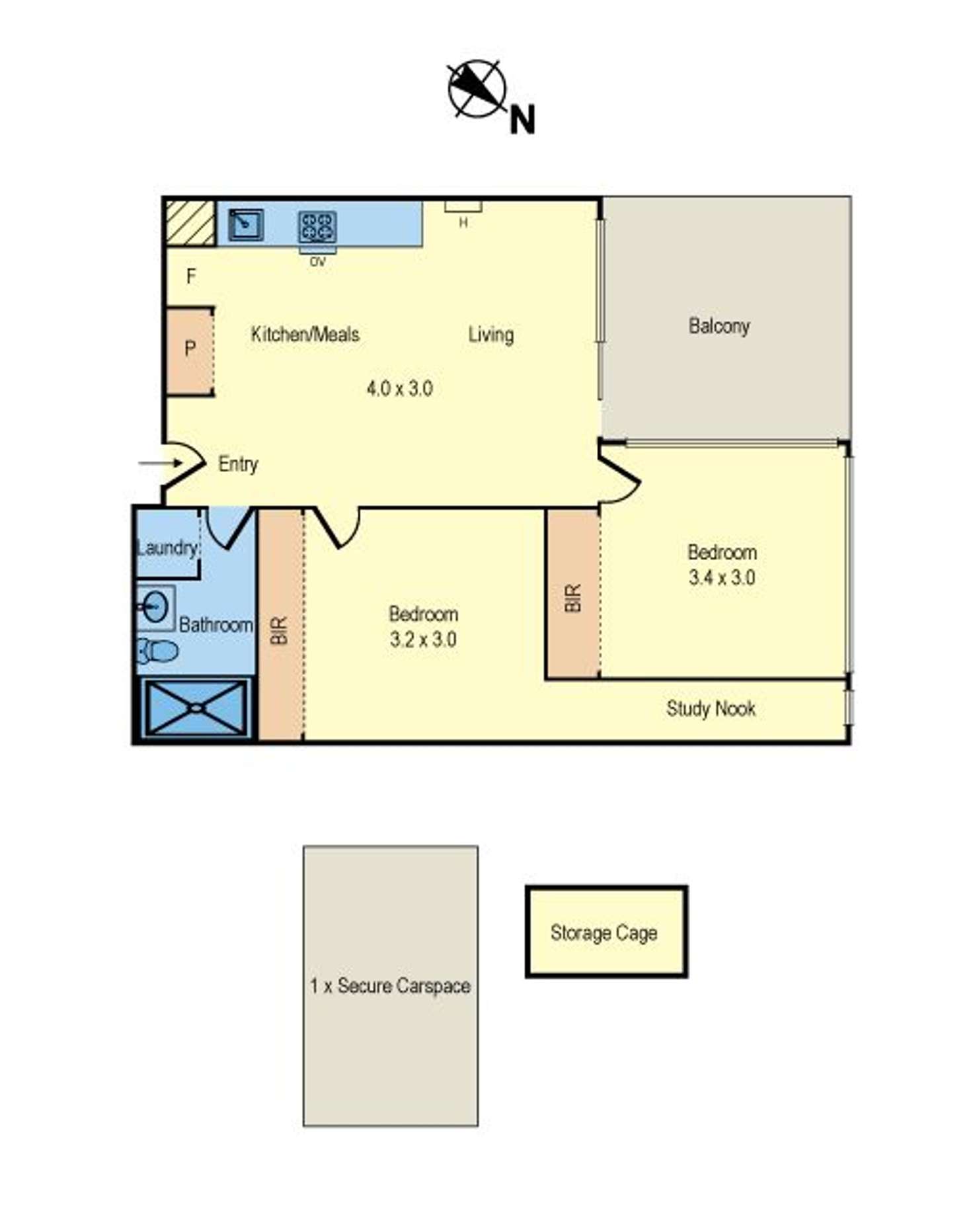 Floorplan of Homely apartment listing, 607/6 Station Street, Moorabbin VIC 3189