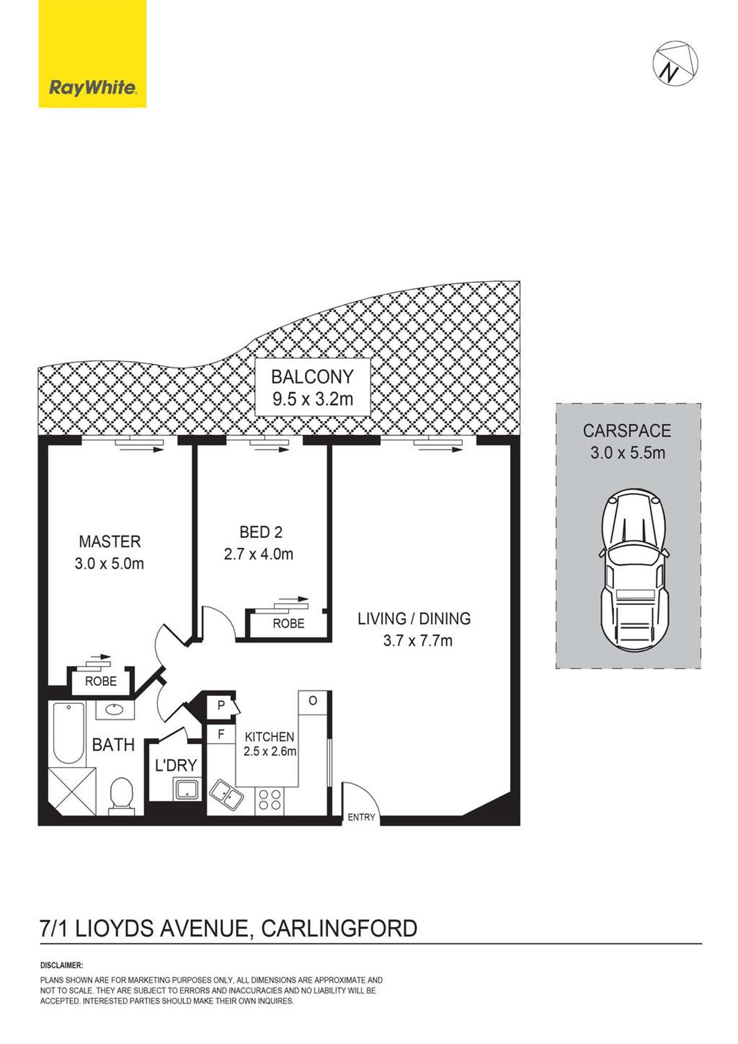 Floorplan of Homely apartment listing, 7/1 Lloyds Avenue, Carlingford NSW 2118
