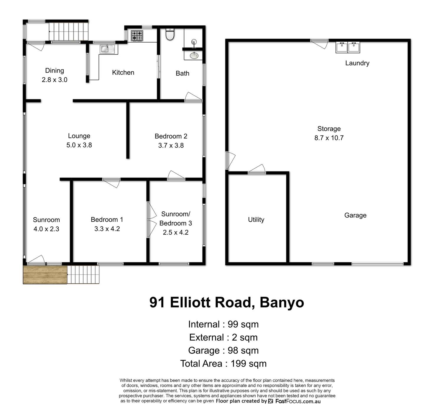 Floorplan of Homely house listing, 91 Elliott Road, Banyo QLD 4014