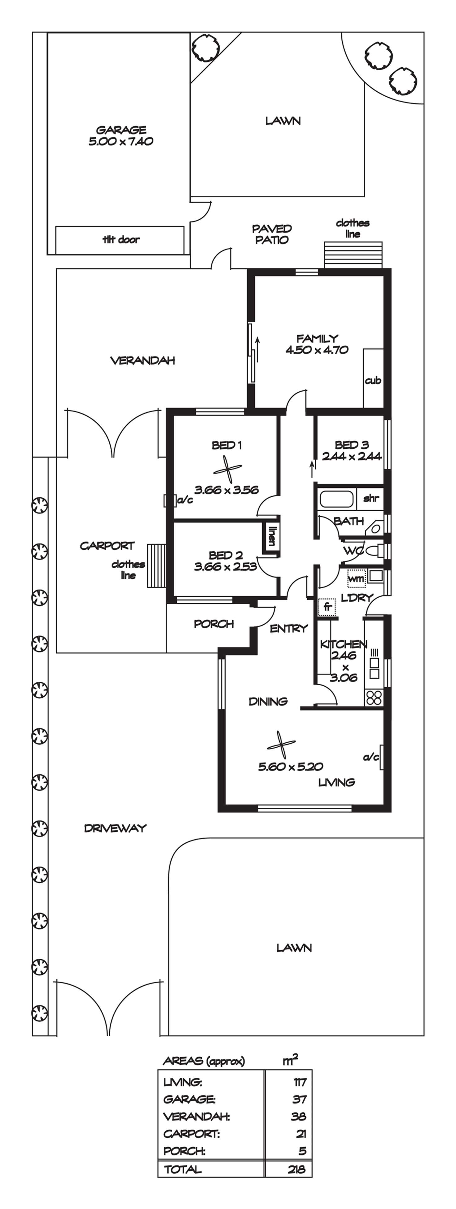 Floorplan of Homely house listing, 91 Redward Avenue, Greenacres SA 5086