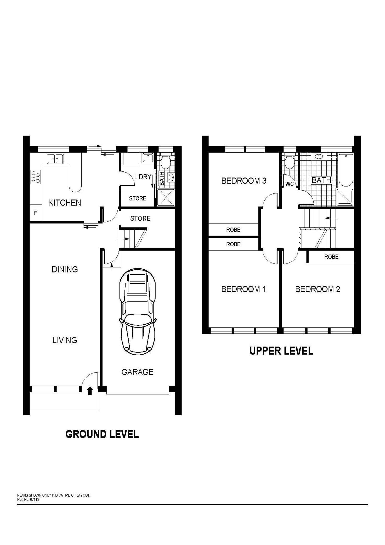 Floorplan of Homely townhouse listing, 15 McElhone Court, Belconnen ACT 2617
