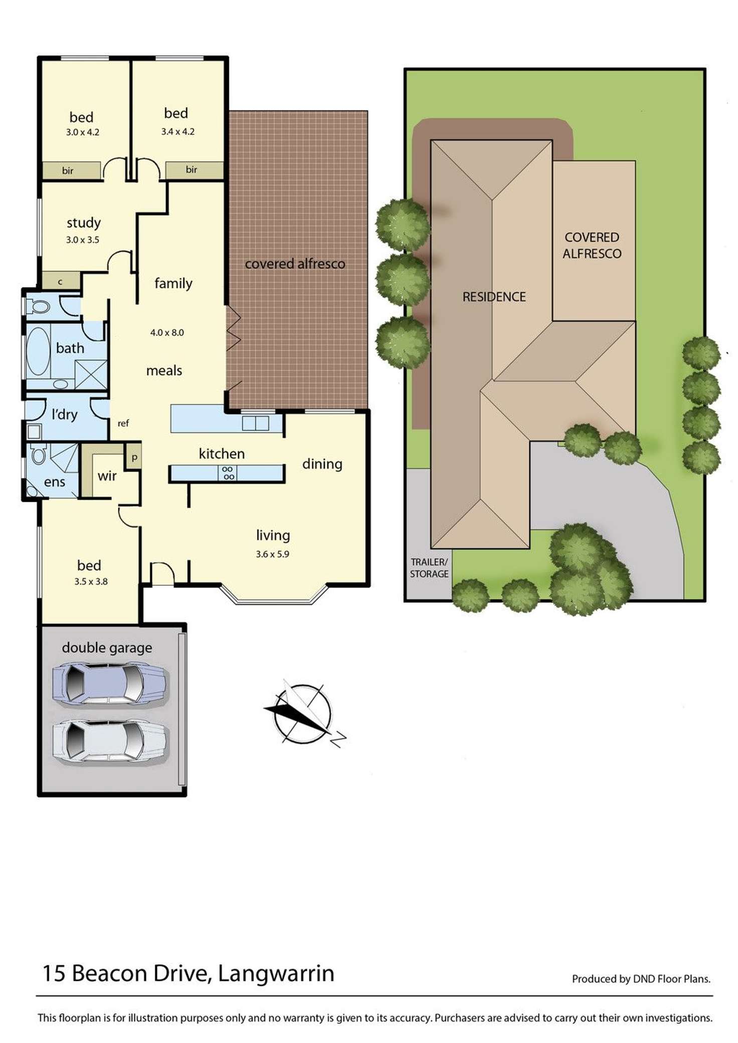 Floorplan of Homely house listing, 15 Beacon Drive, Langwarrin VIC 3910