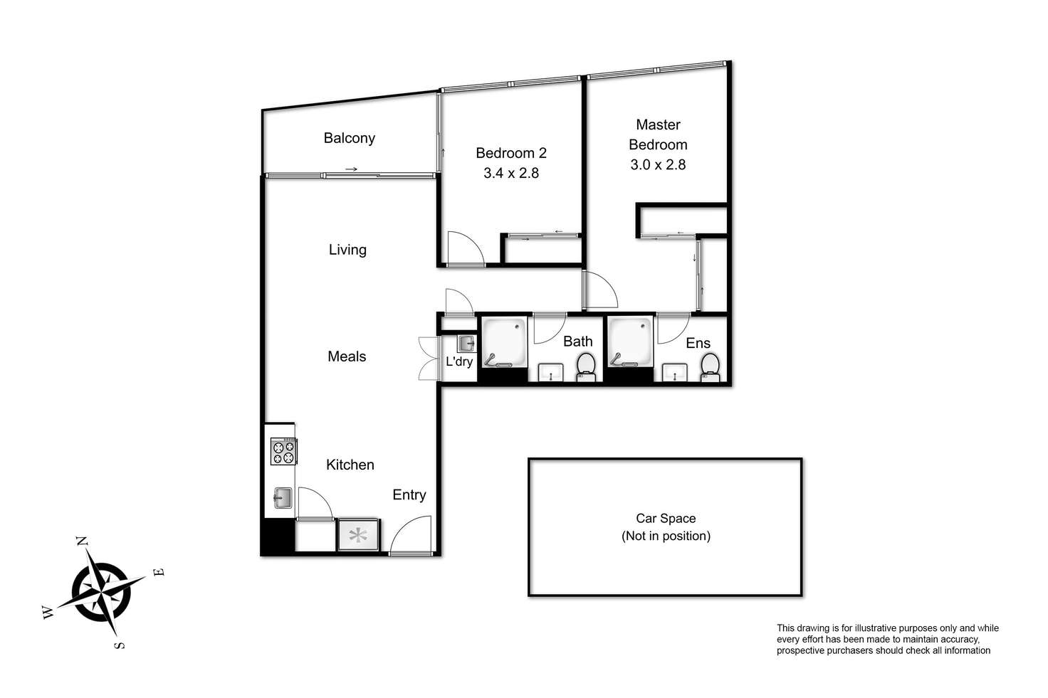 Floorplan of Homely apartment listing, 1710S/883 Collins Street, Docklands VIC 3008