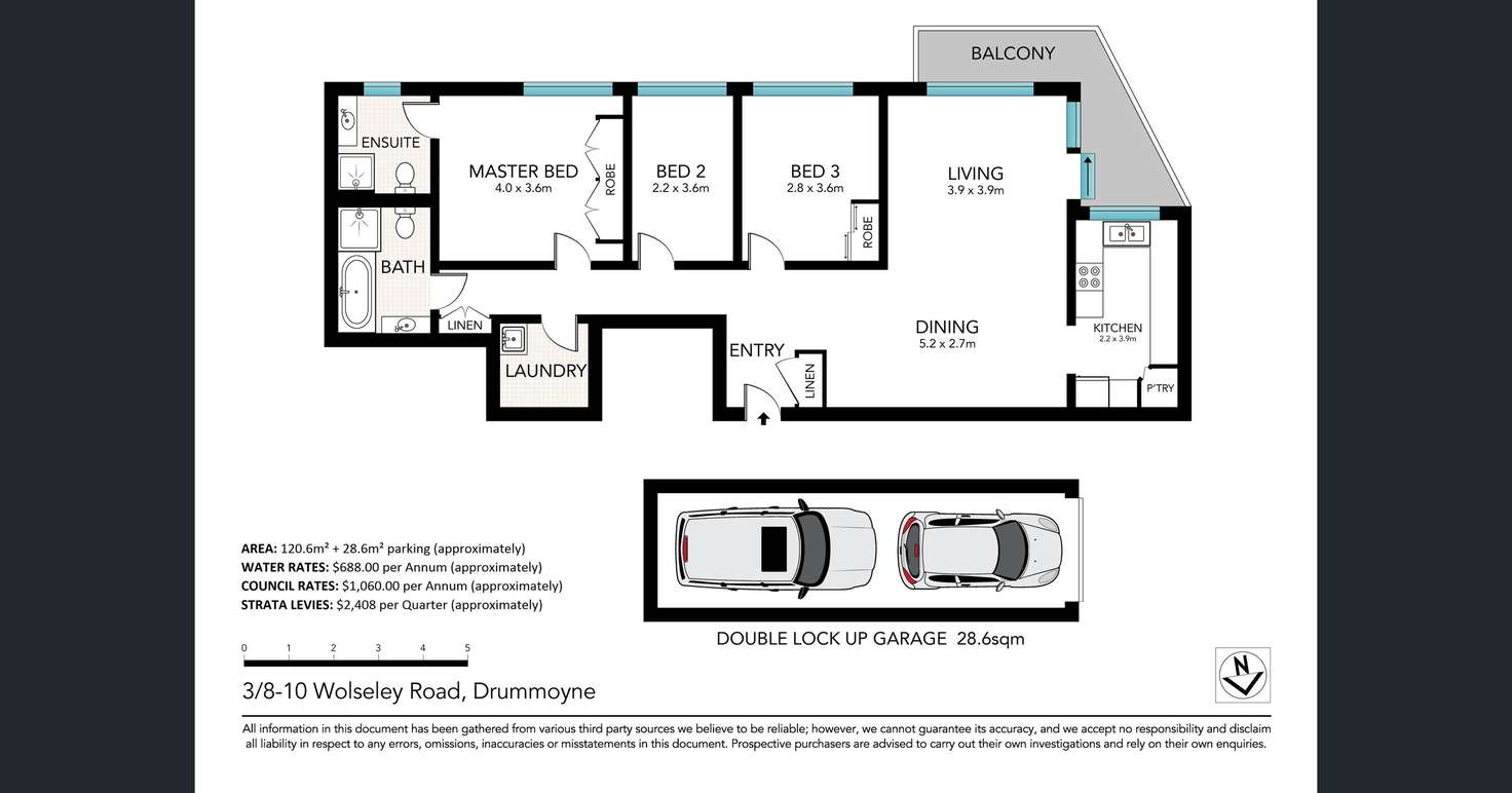 Floorplan of Homely apartment listing, 3/8-10 Wolseley Road, Drummoyne NSW 2047