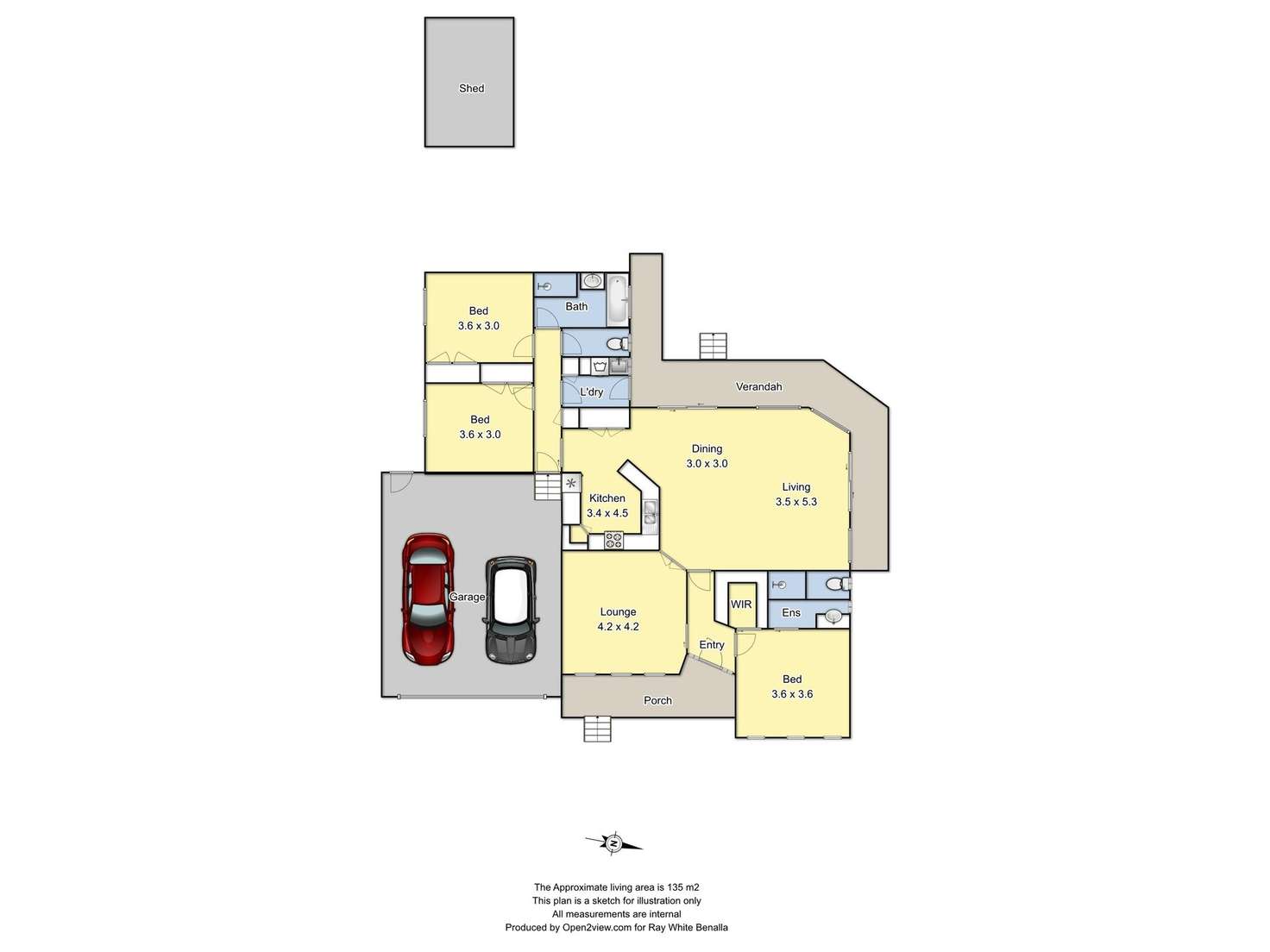 Floorplan of Homely house listing, 4 Hiscock Court, Benalla VIC 3672
