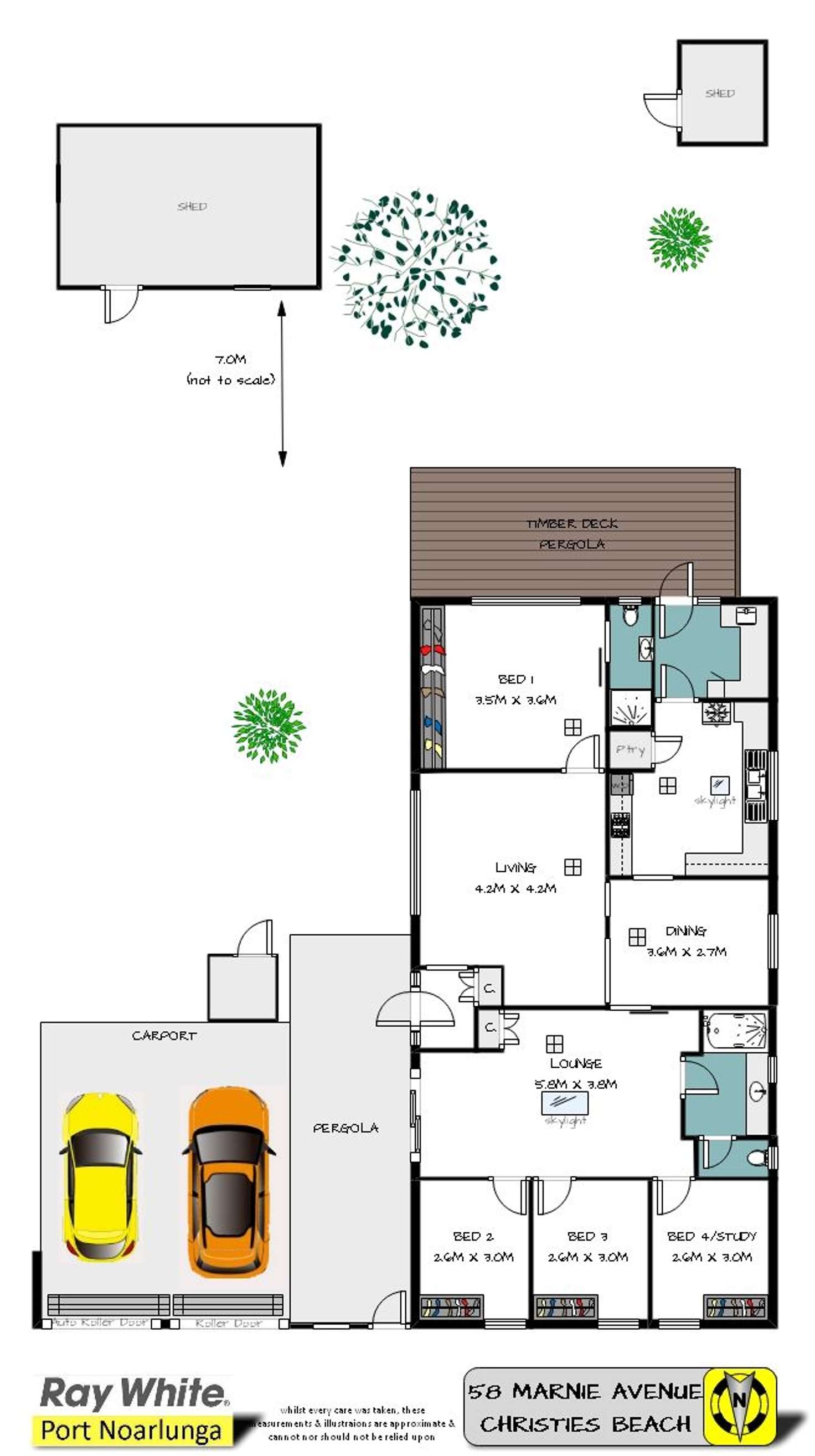 Floorplan of Homely house listing, 58 Marnie Avenue, Christies Beach SA 5165