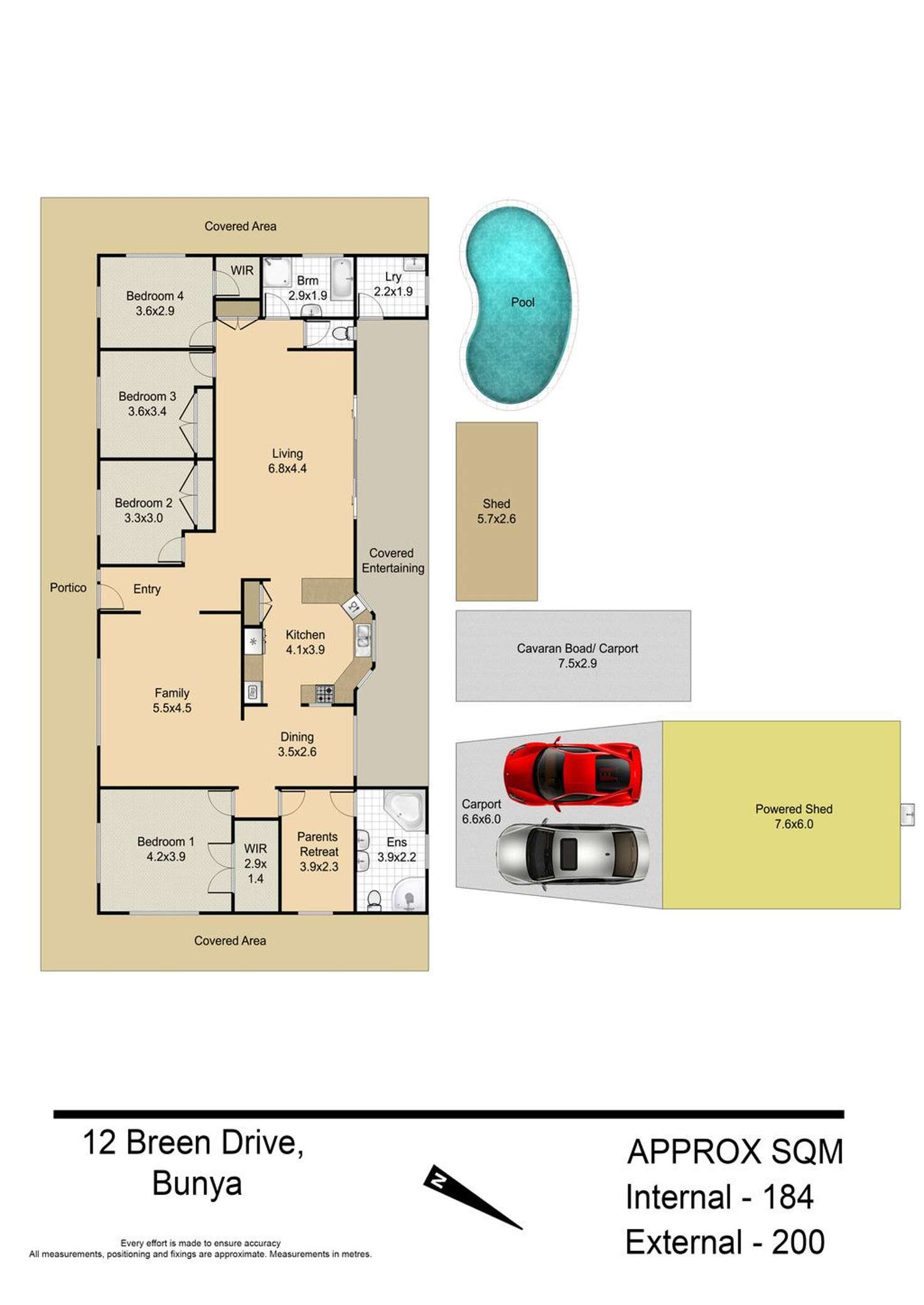 Floorplan of Homely house listing, 12 Breen Drive, Bunya QLD 4055