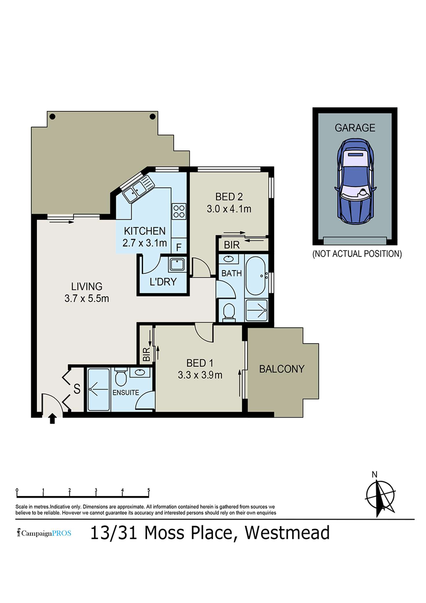 Floorplan of Homely unit listing, 13/31-33 Moss Place, Westmead NSW 2145