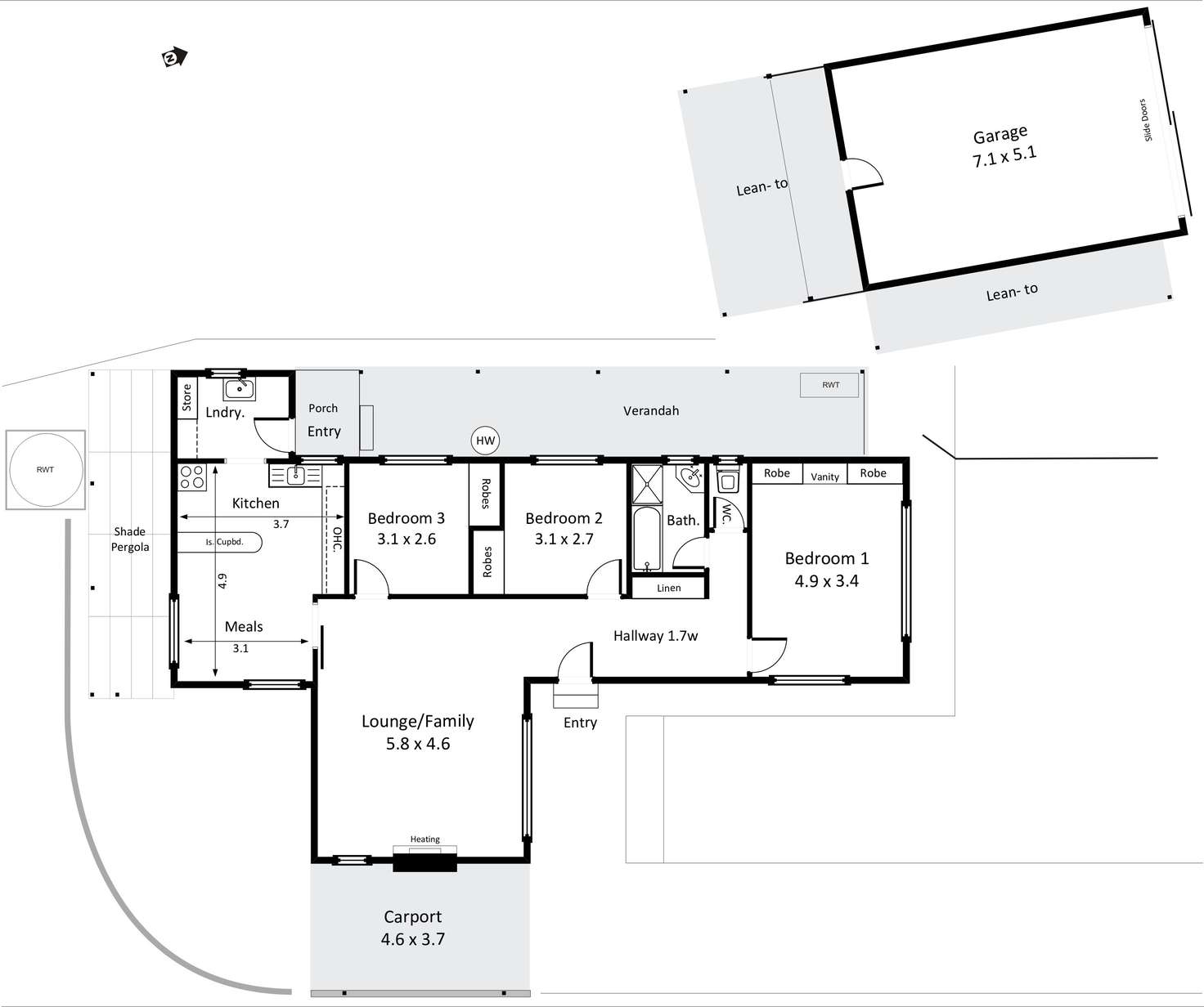 Floorplan of Homely house listing, 12 Clark Street, Berri SA 5343