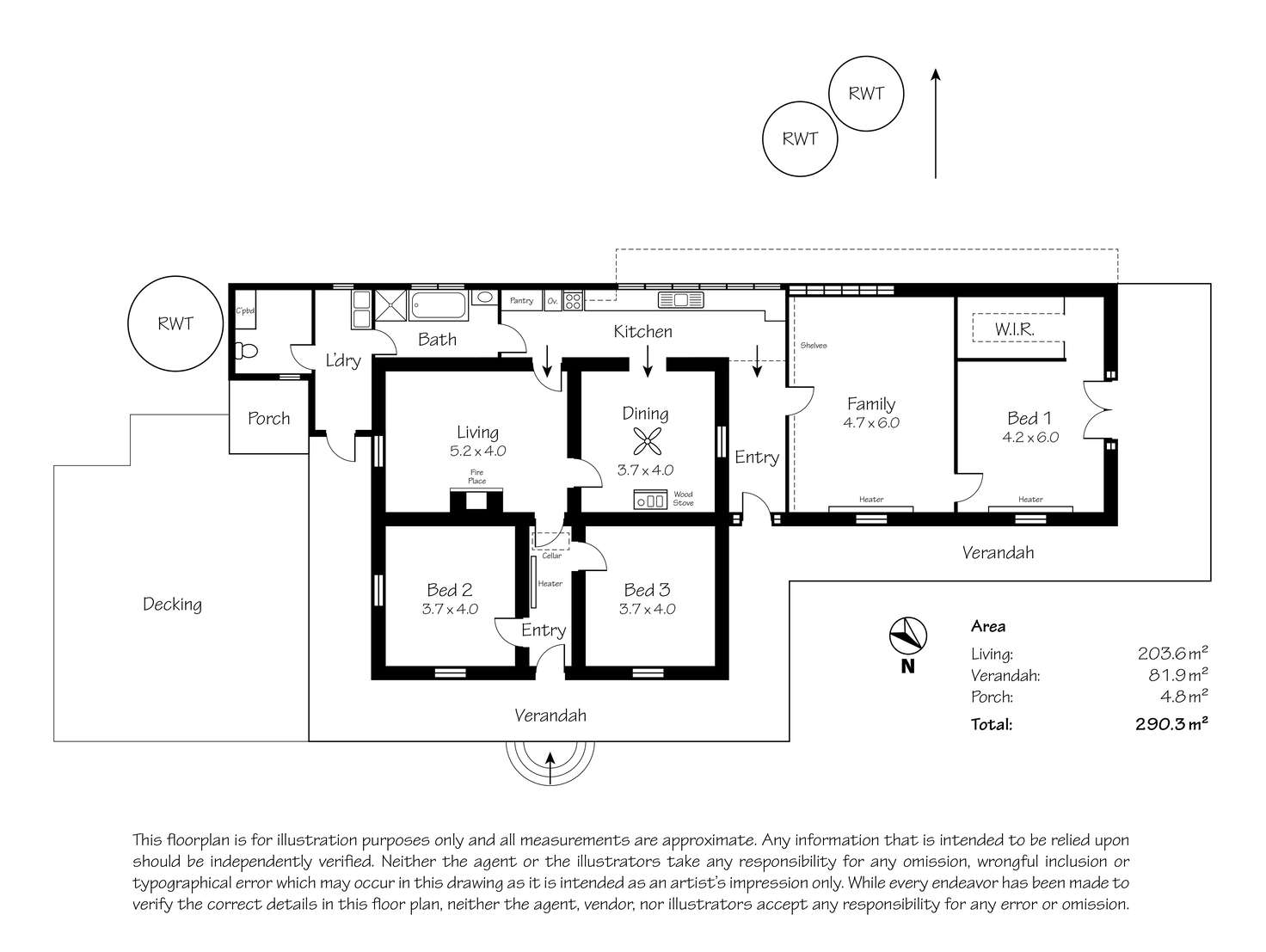 Floorplan of Homely acreageSemiRural listing, 47 Usher Road, Bull Creek SA 5157