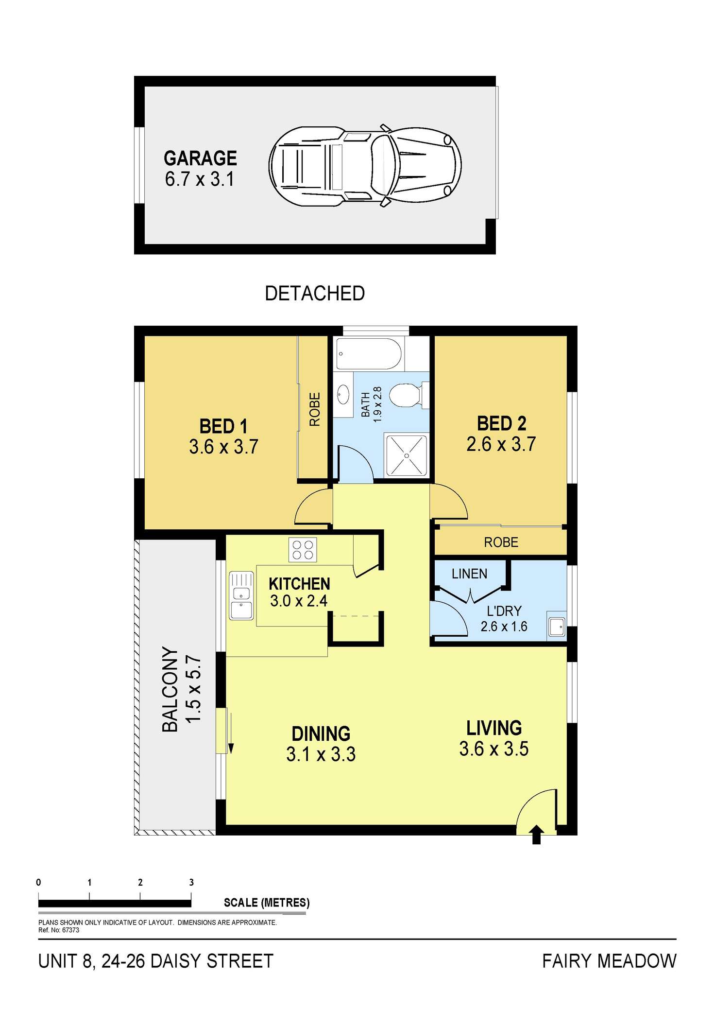Floorplan of Homely unit listing, 8/24-26 Daisy Street, Fairy Meadow NSW 2519