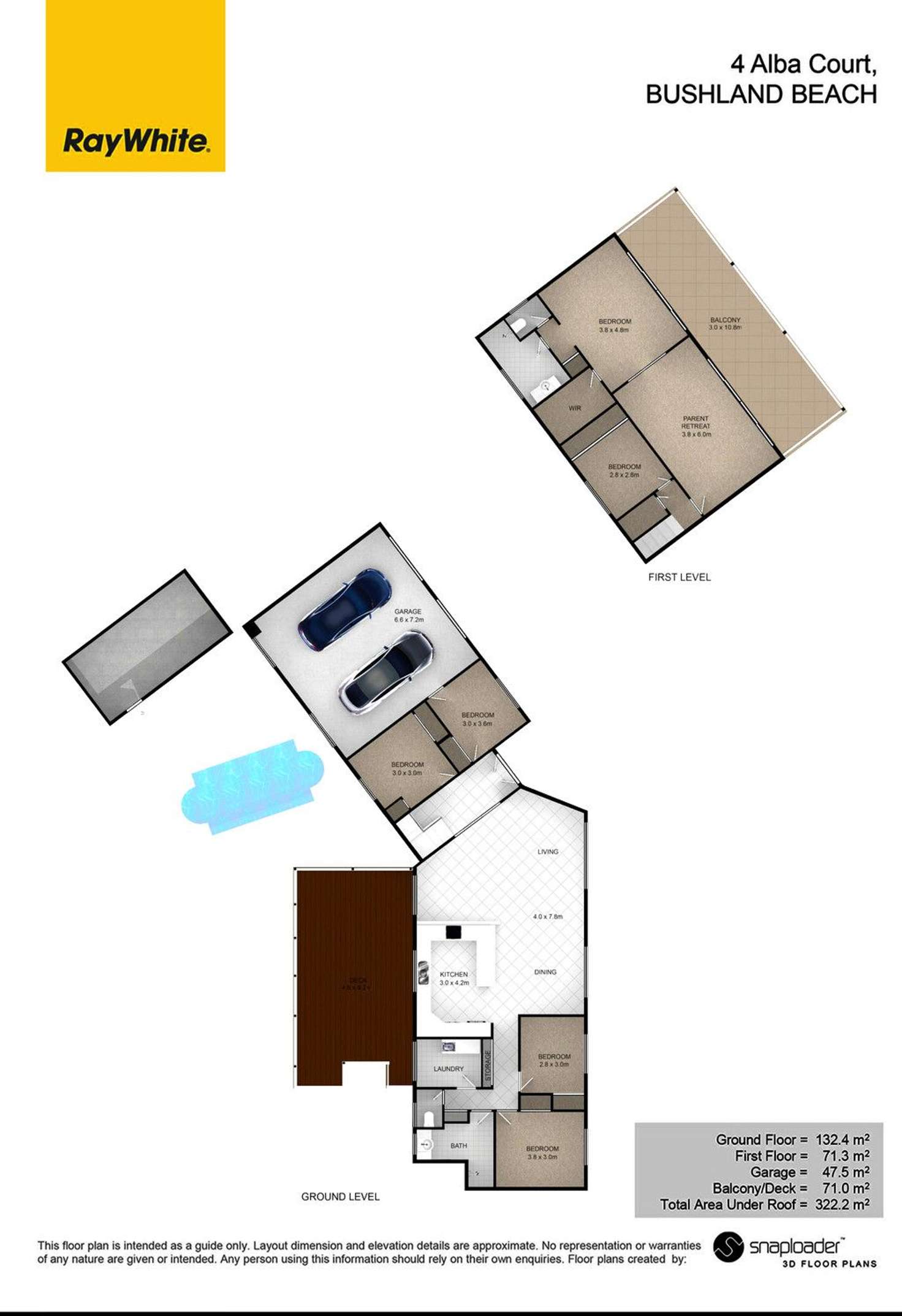 Floorplan of Homely house listing, 4 Alba Court, Bushland Beach QLD 4818