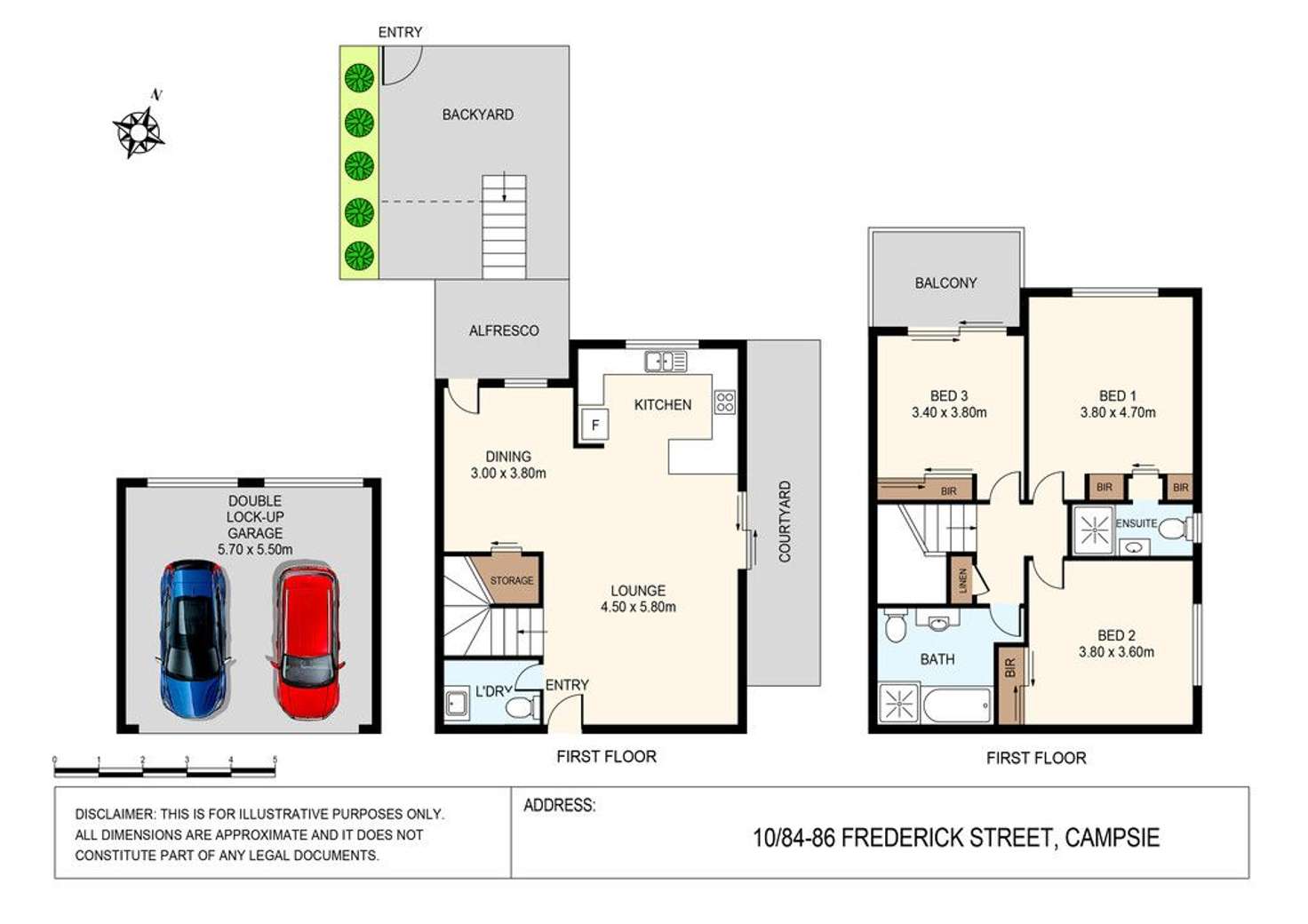 Floorplan of Homely townhouse listing, 10/84-86 Frederick Street, Campsie NSW 2194