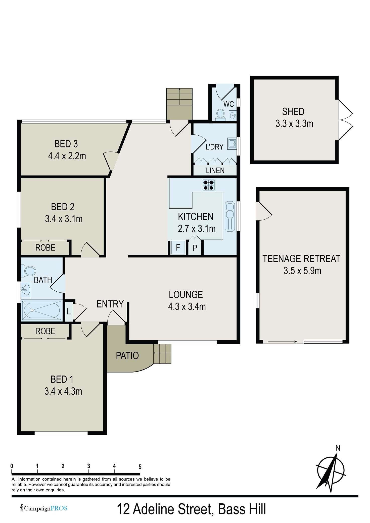 Floorplan of Homely house listing, 12 Adeline Street, Bass Hill NSW 2197