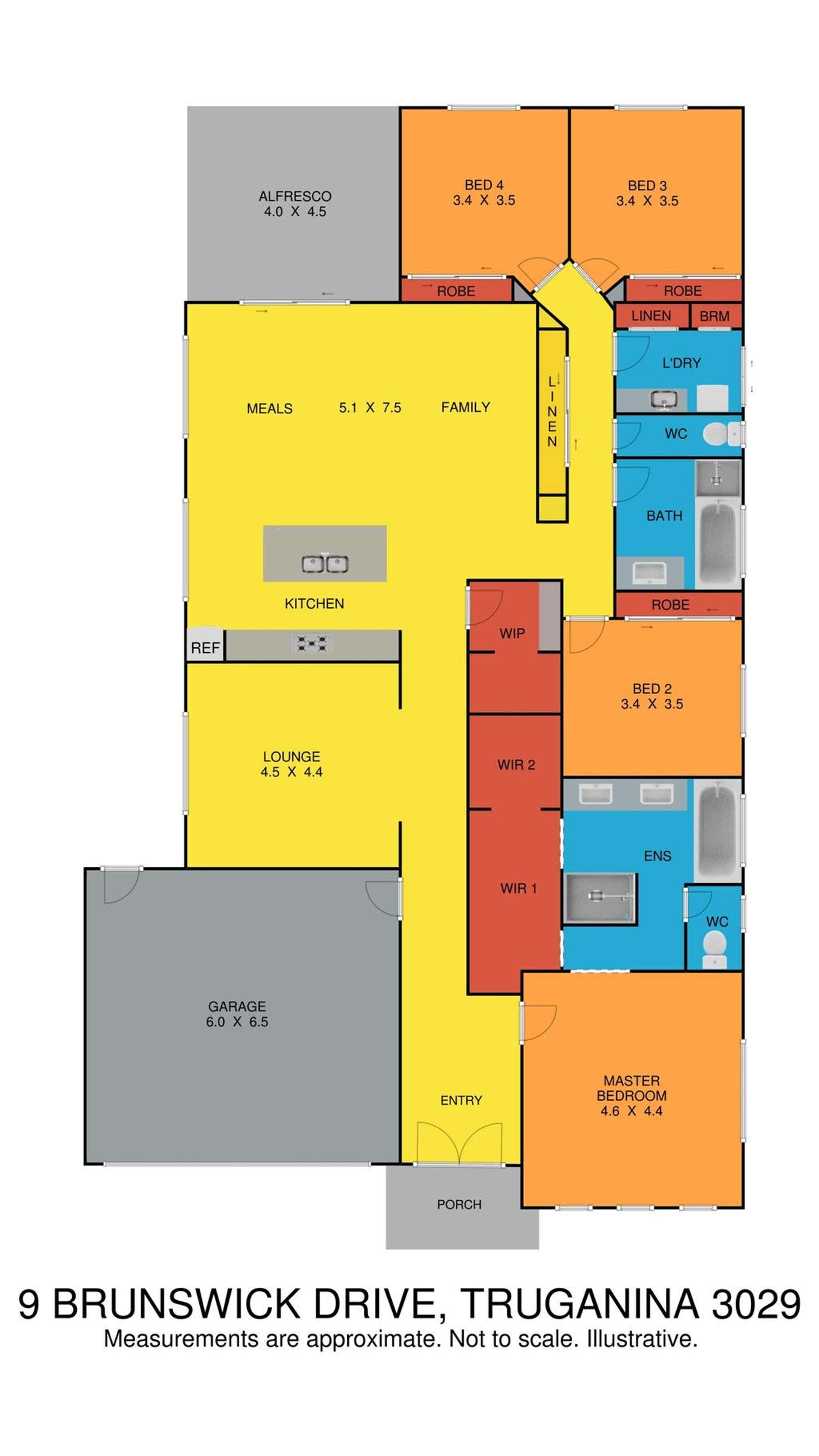 Floorplan of Homely house listing, 9 Brunswick Drive, Truganina VIC 3029