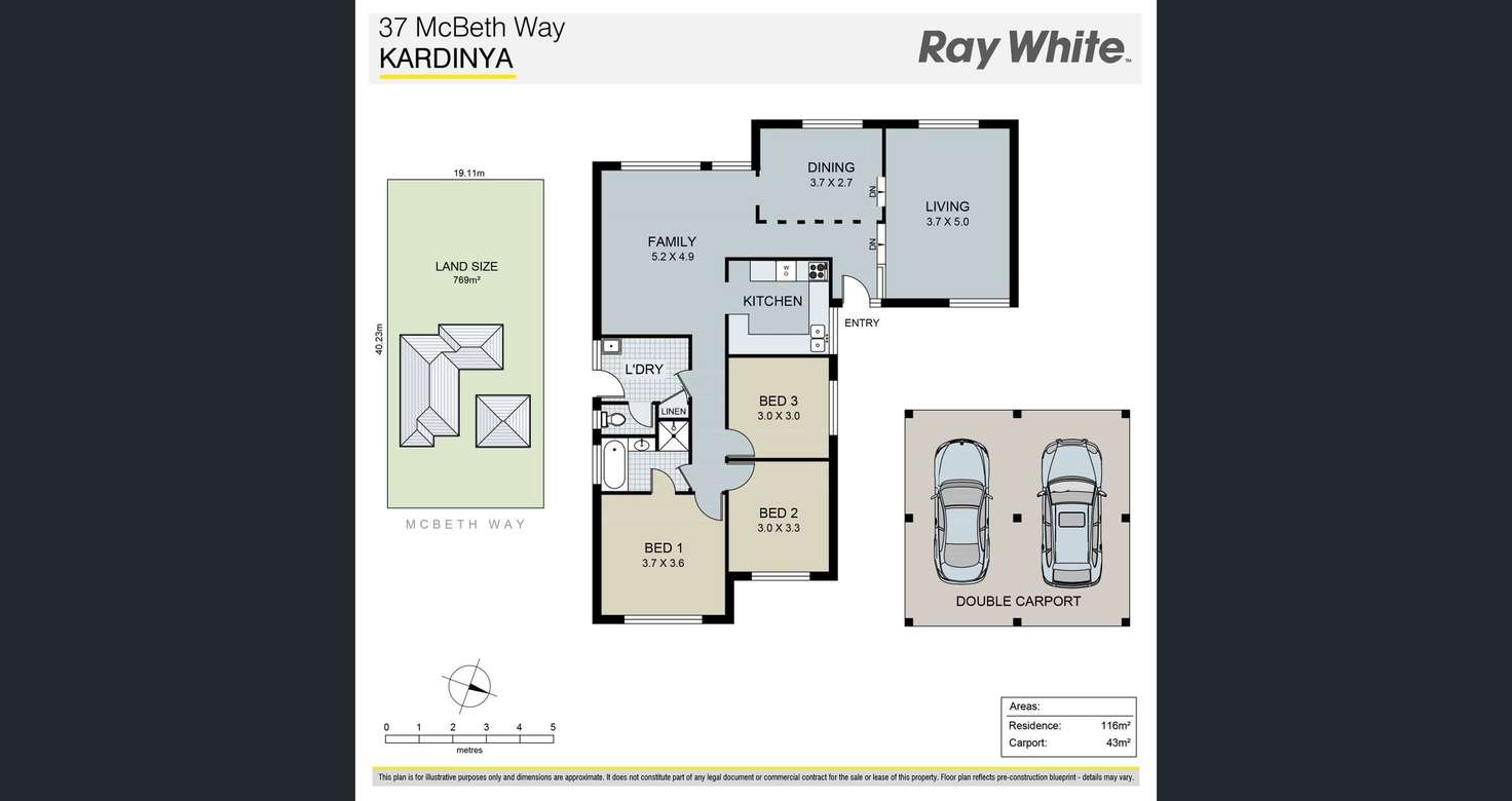 Floorplan of Homely house listing, 37 McBeth Way, Kardinya WA 6163