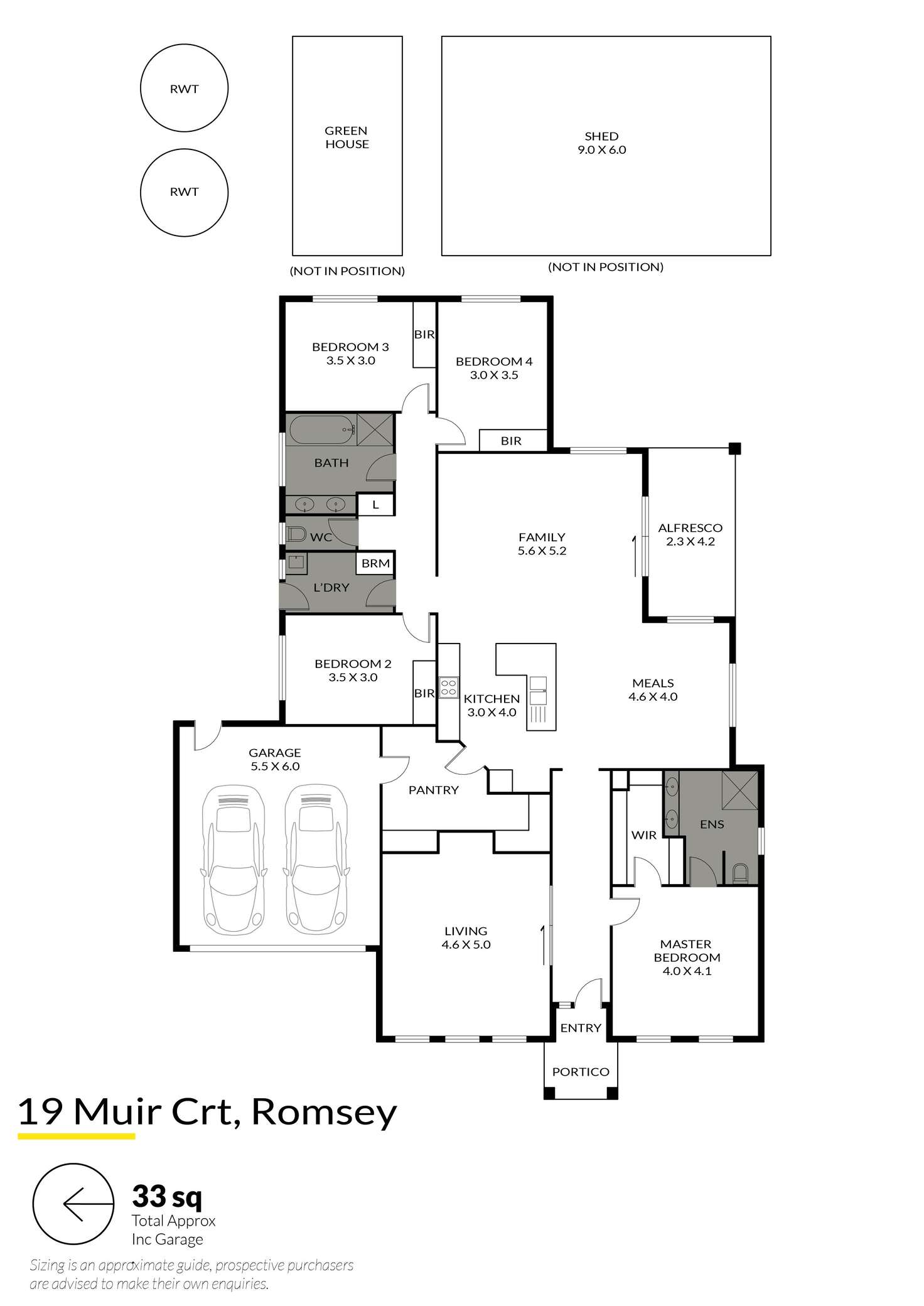 Floorplan of Homely house listing, 19 Muir Court, Romsey VIC 3434