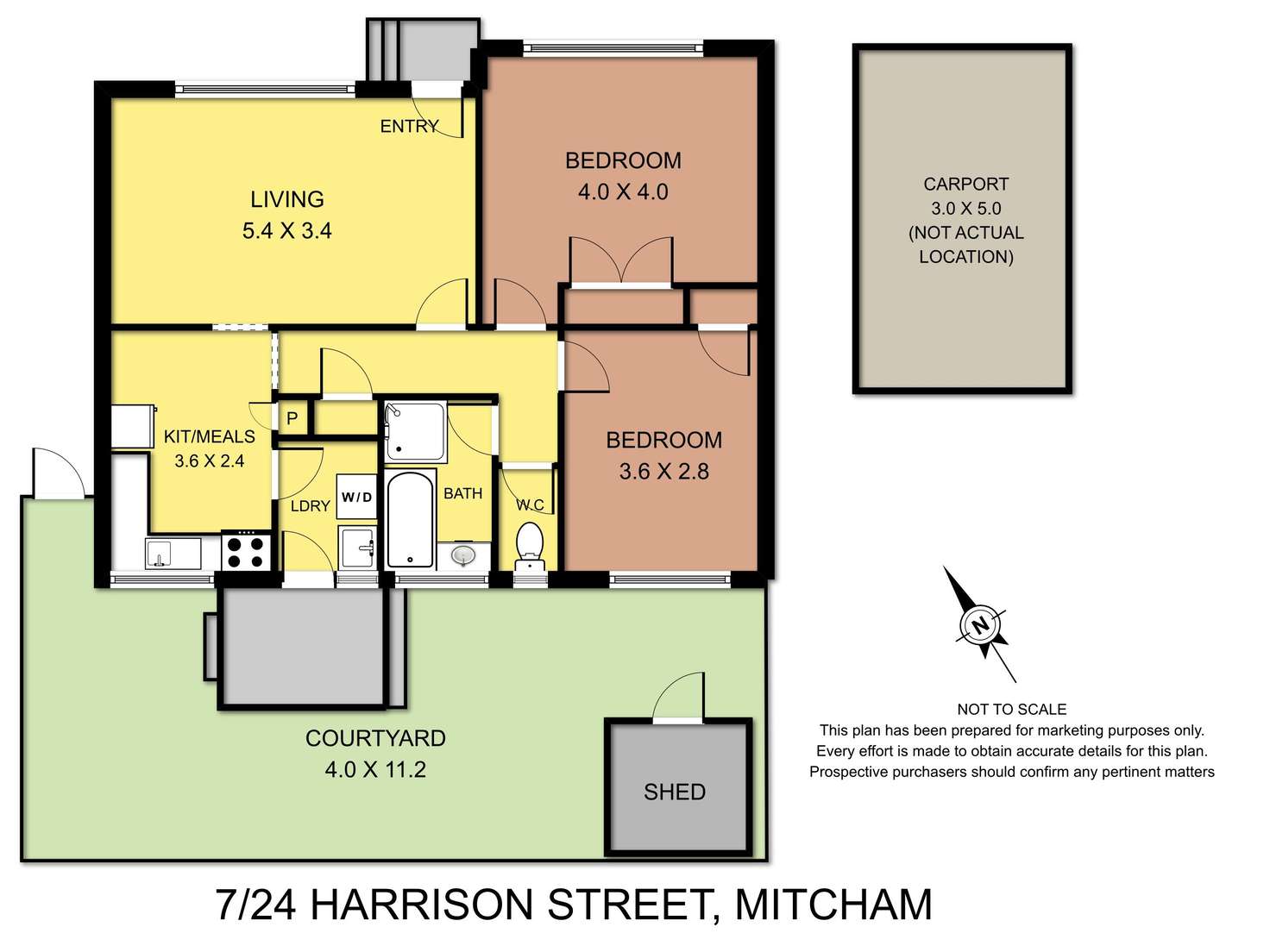 Floorplan of Homely unit listing, 7/24 Harrison Street, Mitcham VIC 3132