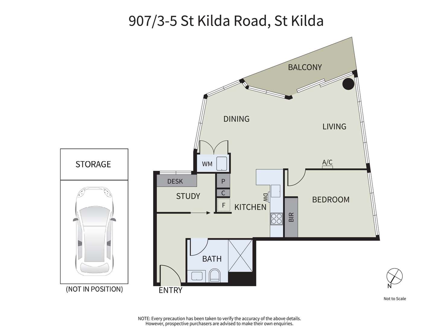 Floorplan of Homely apartment listing, 907/3-5 St Kilda Road, St Kilda VIC 3182