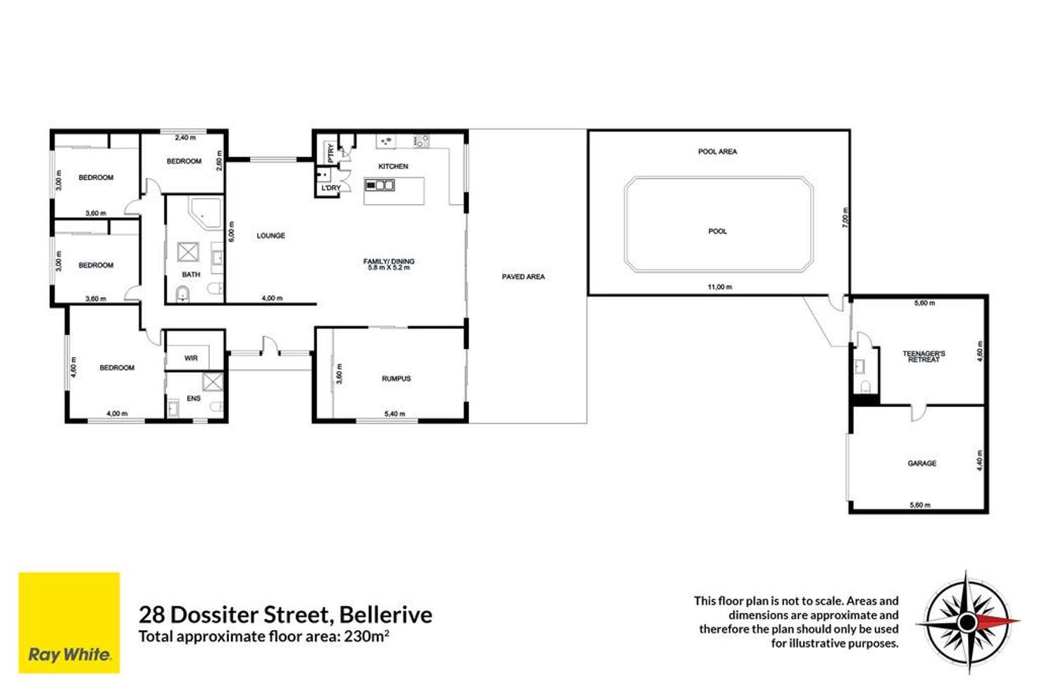 Floorplan of Homely house listing, 28 Dossiter Street, Bellerive TAS 7018