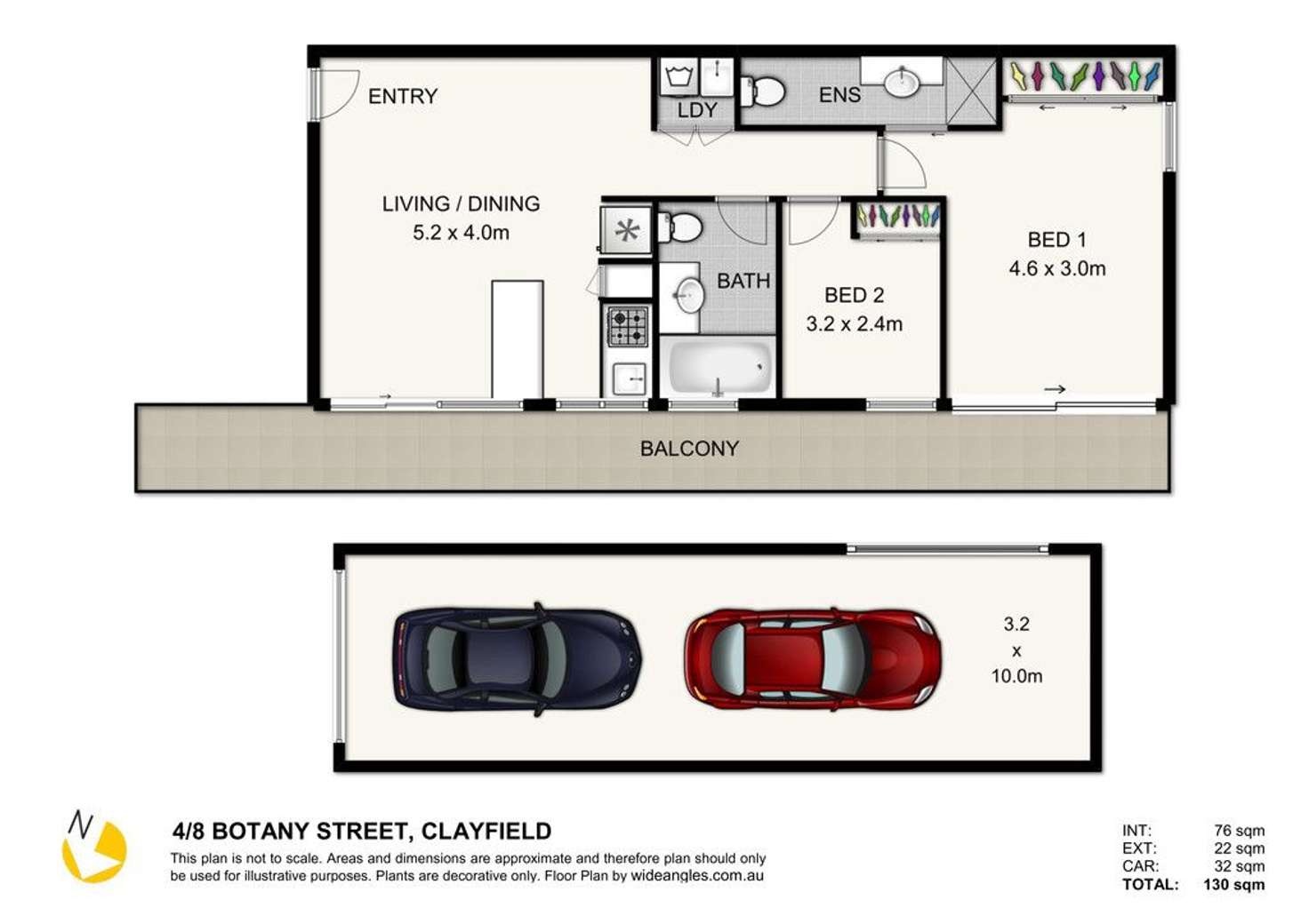 Floorplan of Homely unit listing, 4/8 Botany Street, Clayfield QLD 4011