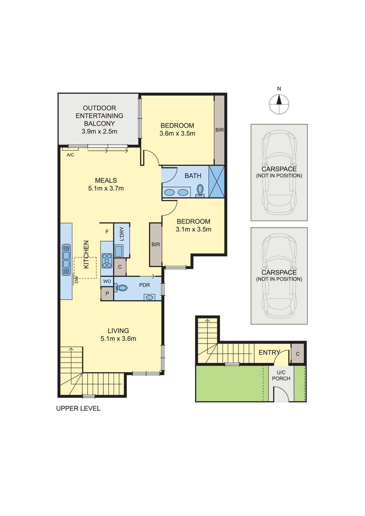 Floorplan of Homely townhouse listing, 2D Murray Street, Brunswick West VIC 3055