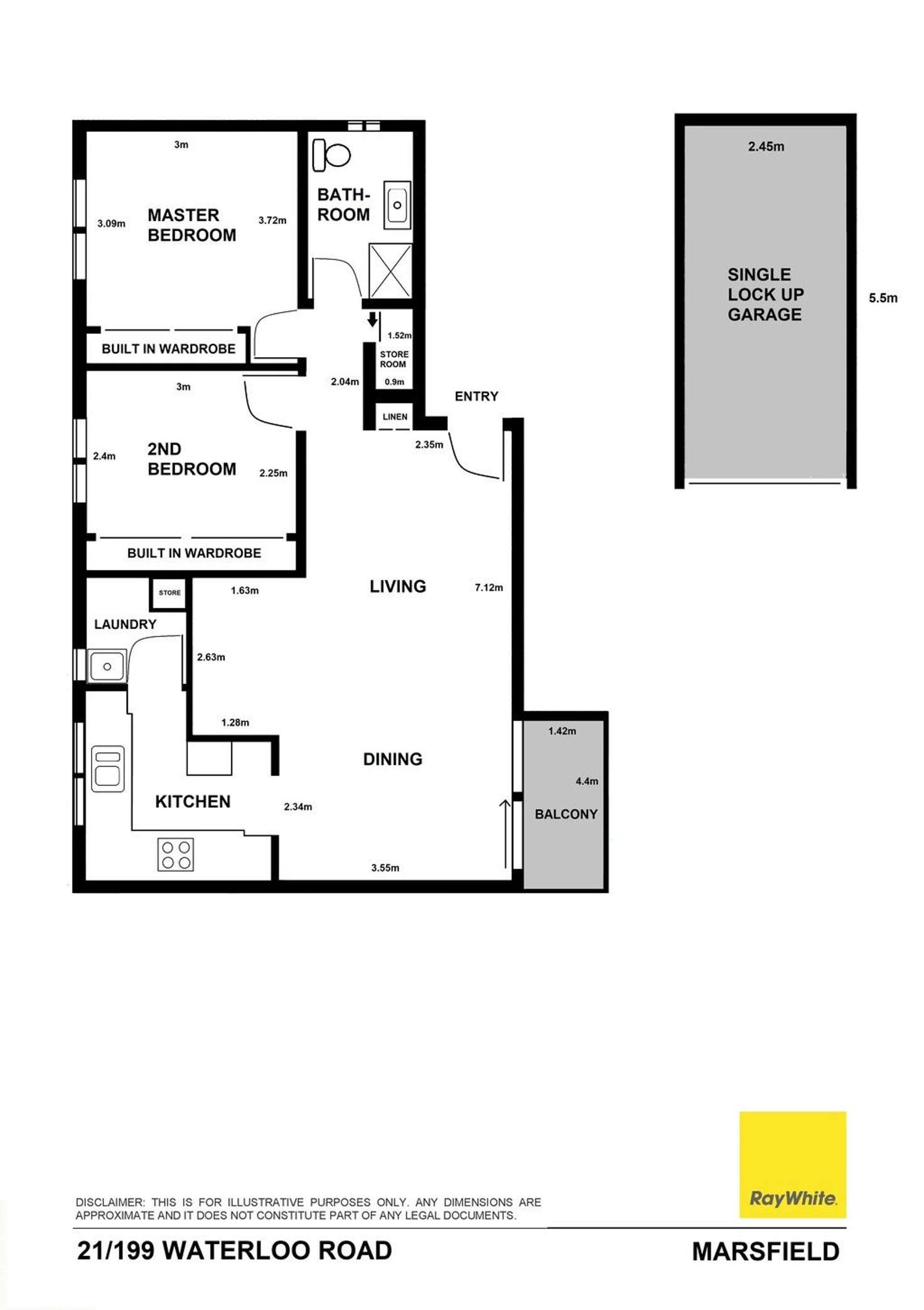 Floorplan of Homely unit listing, 21/199 Waterloo Road, Marsfield NSW 2122