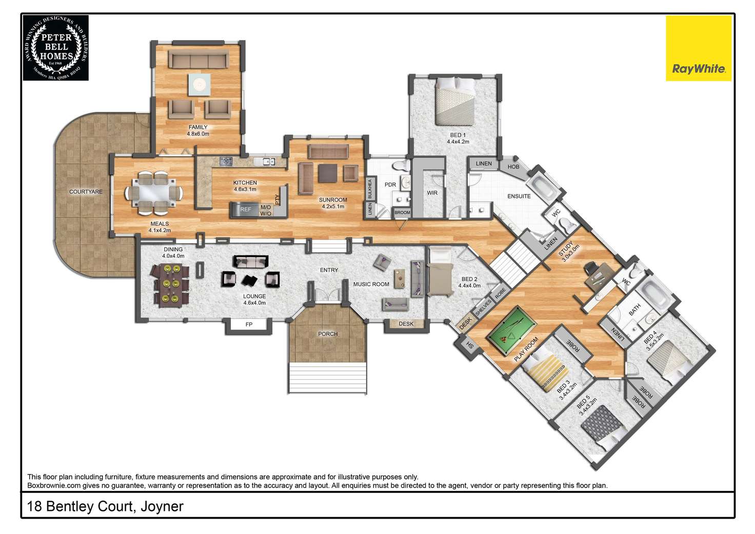Floorplan of Homely house listing, 18 Bentley Court, Joyner QLD 4500