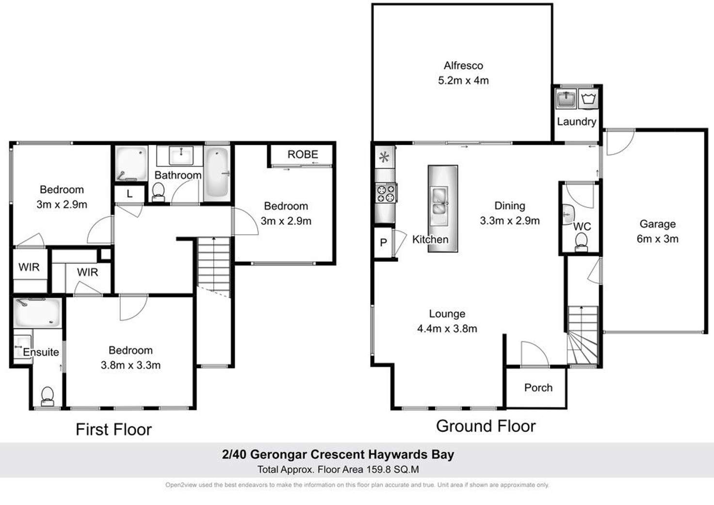 Floorplan of Homely townhouse listing, 2/40 Gerongar Crescent, Haywards Bay NSW 2530