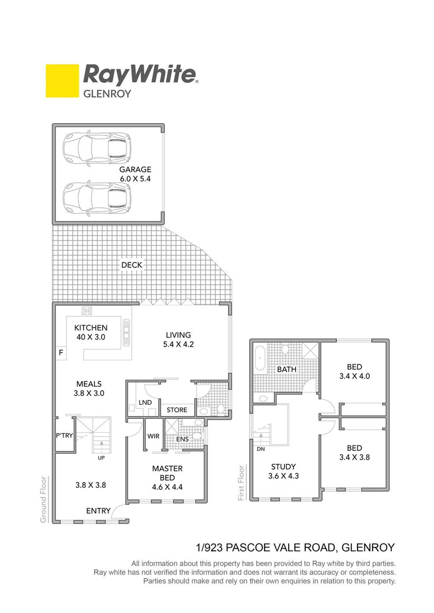 Floorplan of Homely townhouse listing, 1/923 Pascoe Vale Road, Glenroy VIC 3046