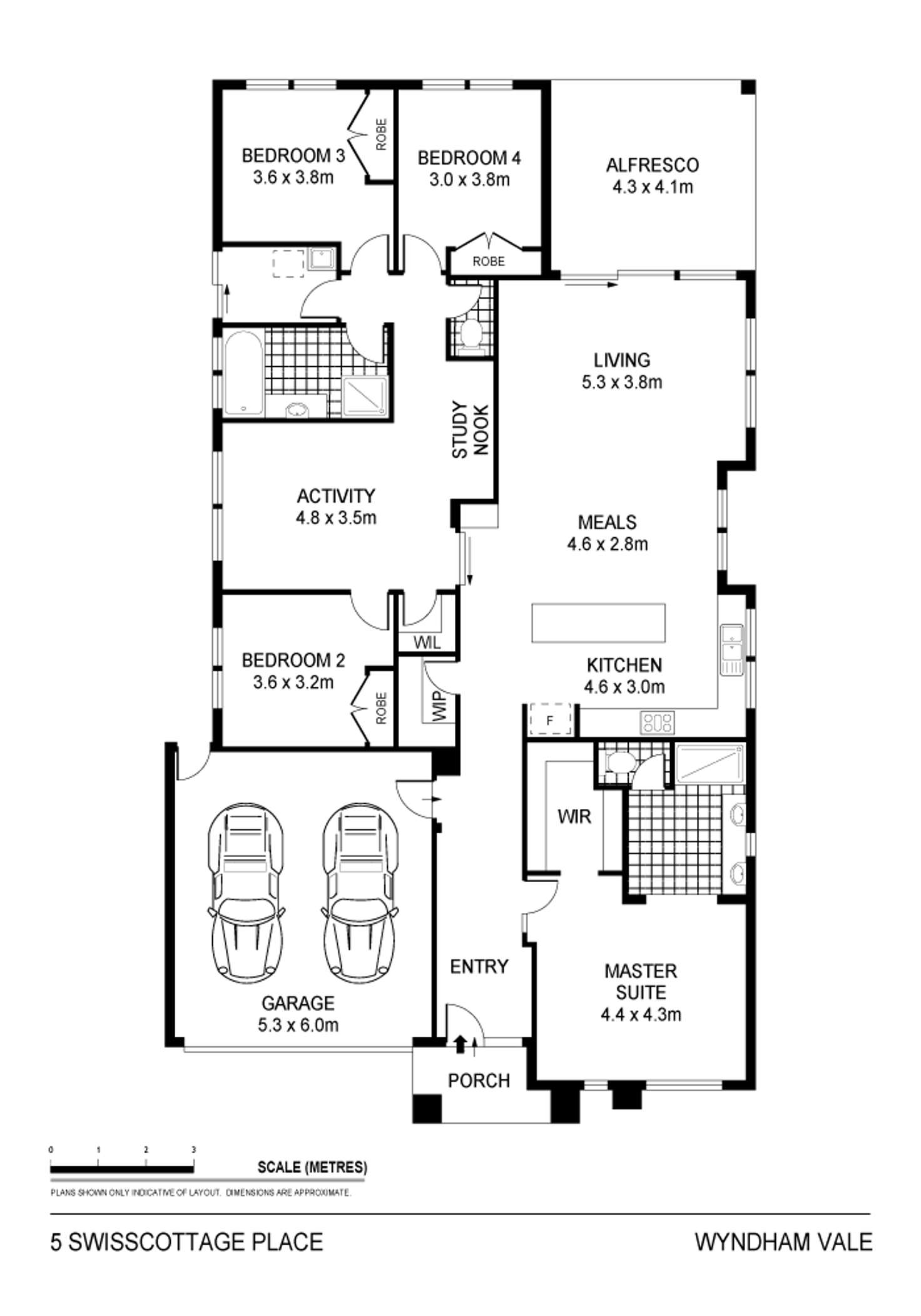 Floorplan of Homely house listing, 5 Swisscottage Place, Wyndham Vale VIC 3024