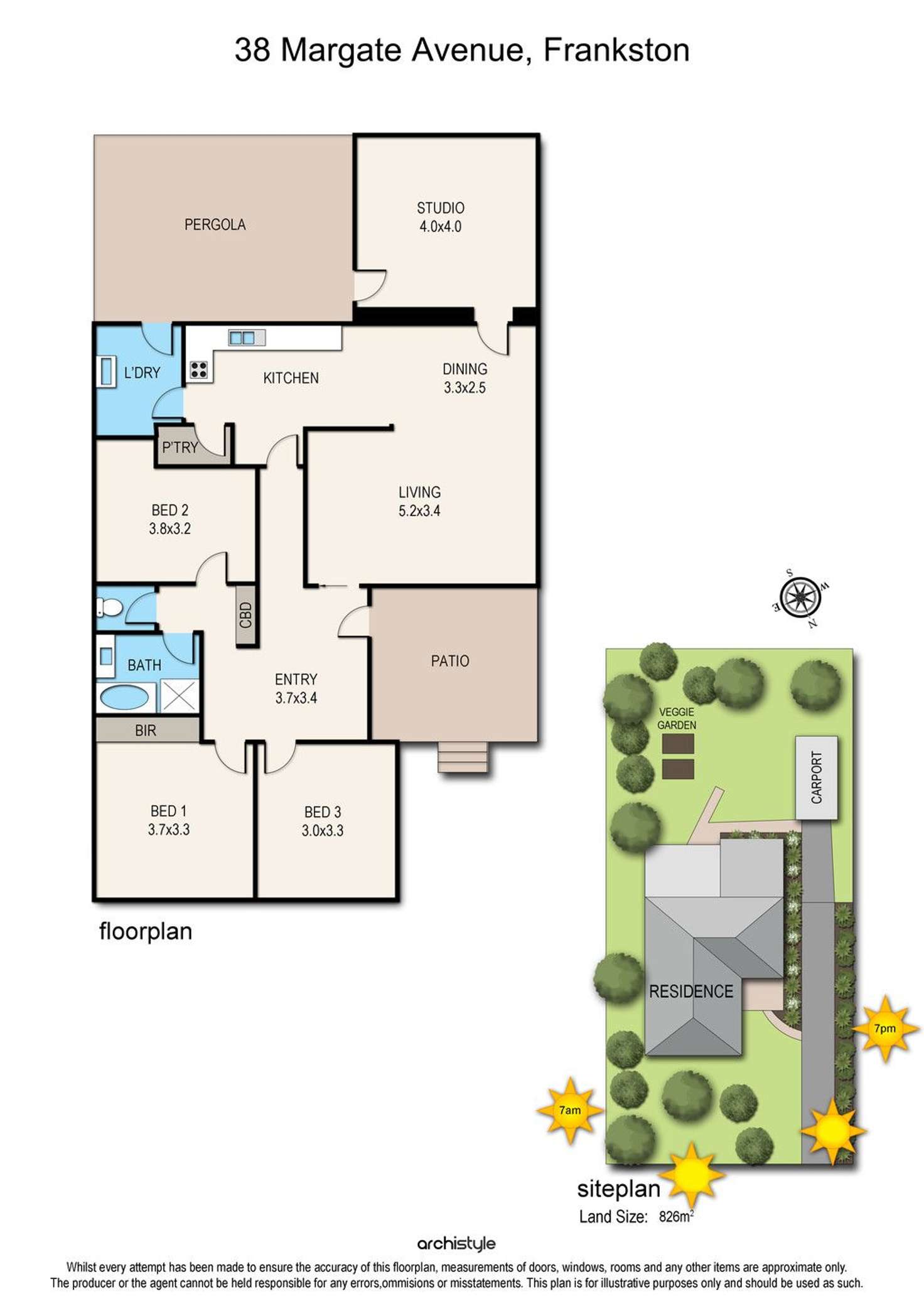 Floorplan of Homely house listing, 38 Margate Avenue, Frankston VIC 3199