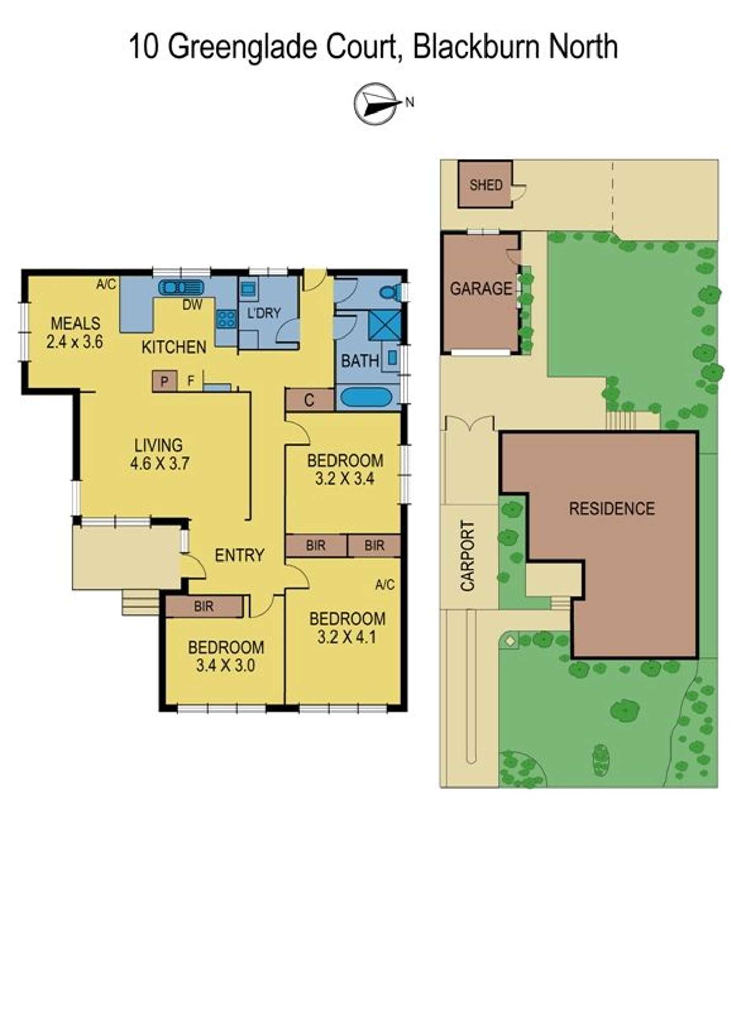 Floorplan of Homely house listing, 10 Greenglade Court, Blackburn North VIC 3130