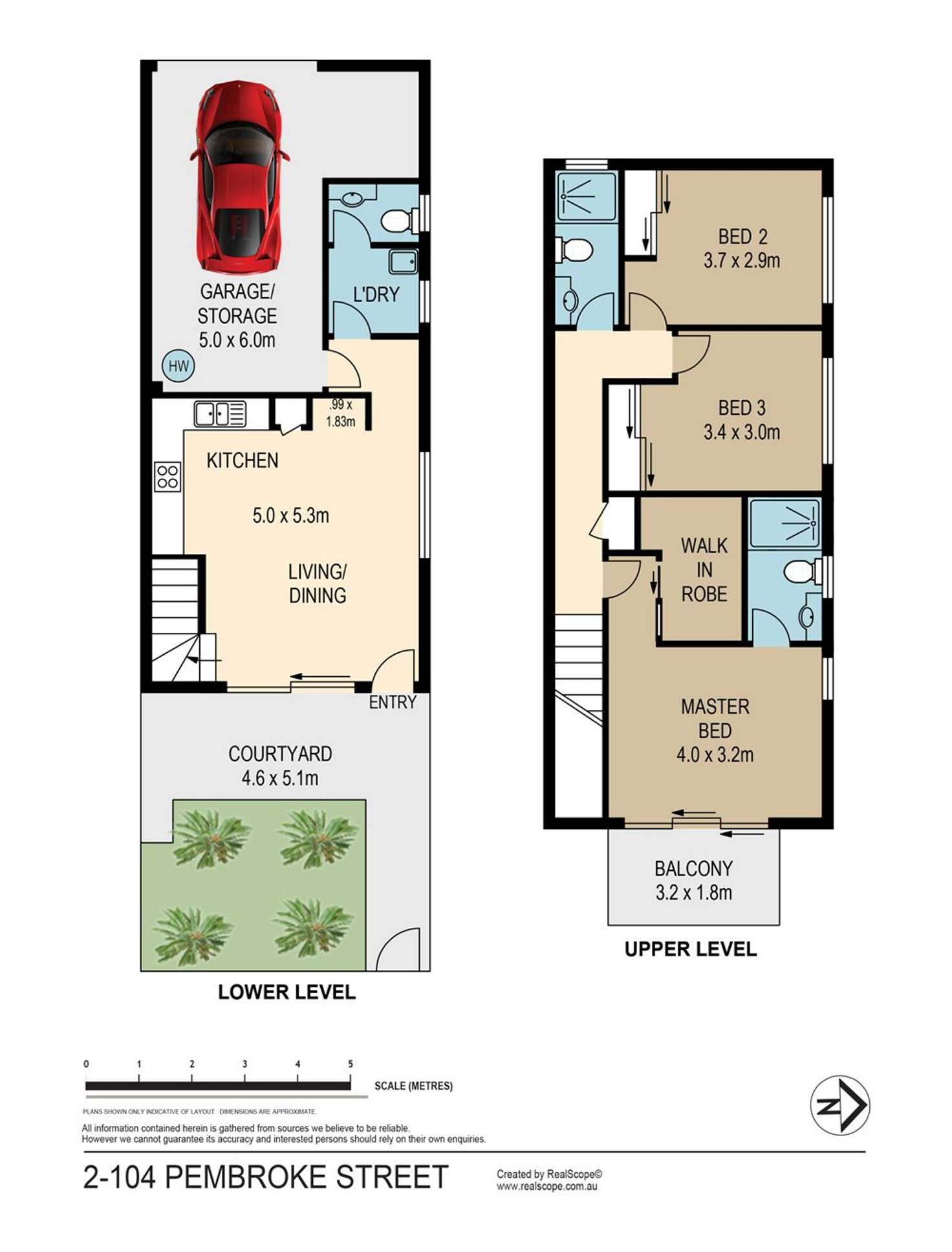 Floorplan of Homely townhouse listing, 2/104 Pembroke Street, Carina QLD 4152