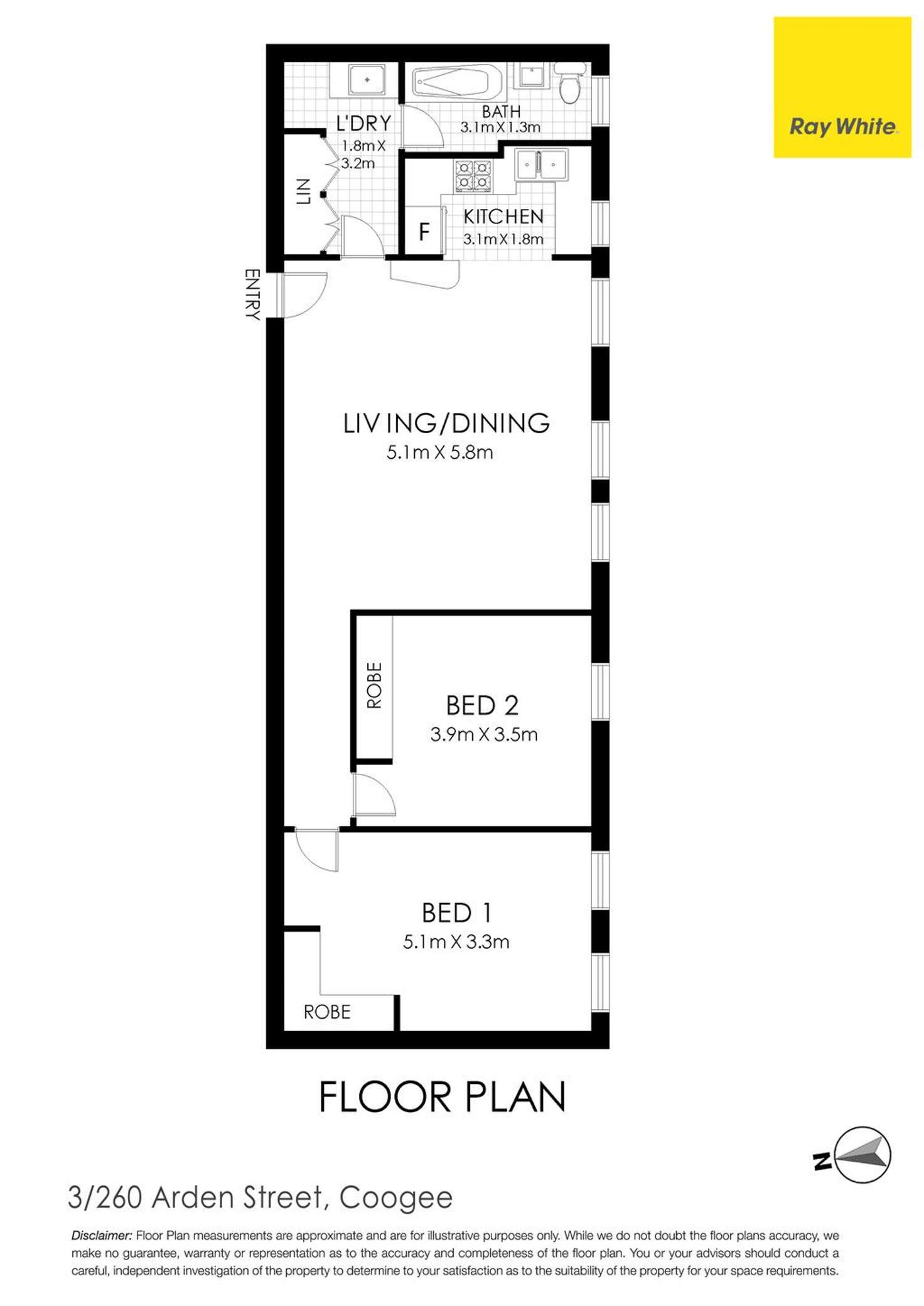Floorplan of Homely apartment listing, 3/260 Arden Street, Coogee NSW 2034