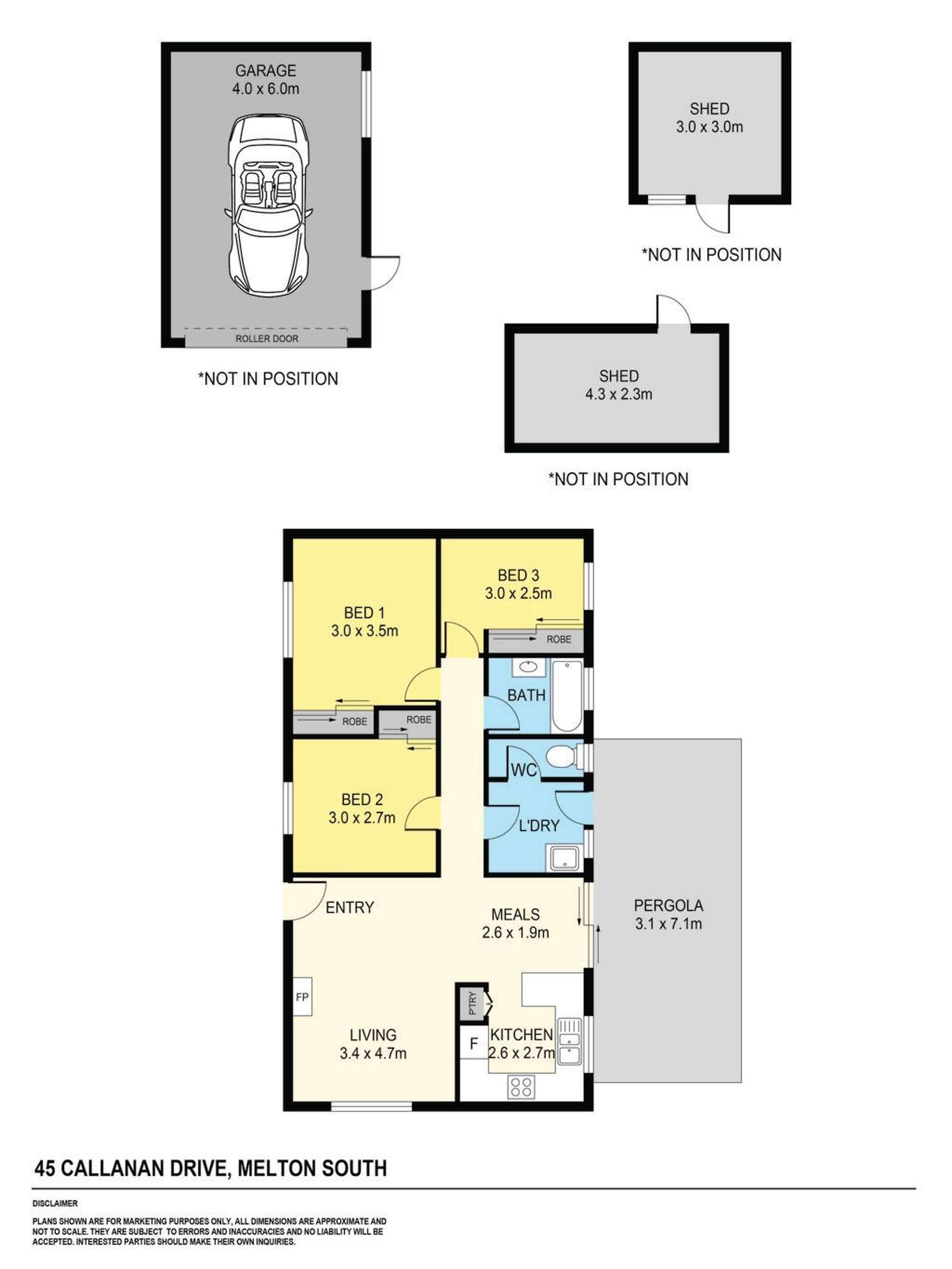 Floorplan of Homely house listing, 45 Callanan Drive, Melton South VIC 3338
