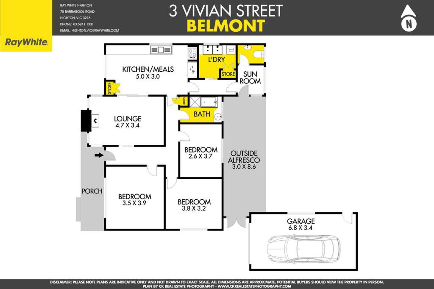 Floorplan of Homely house listing, 3 Vivian Street, Belmont VIC 3216
