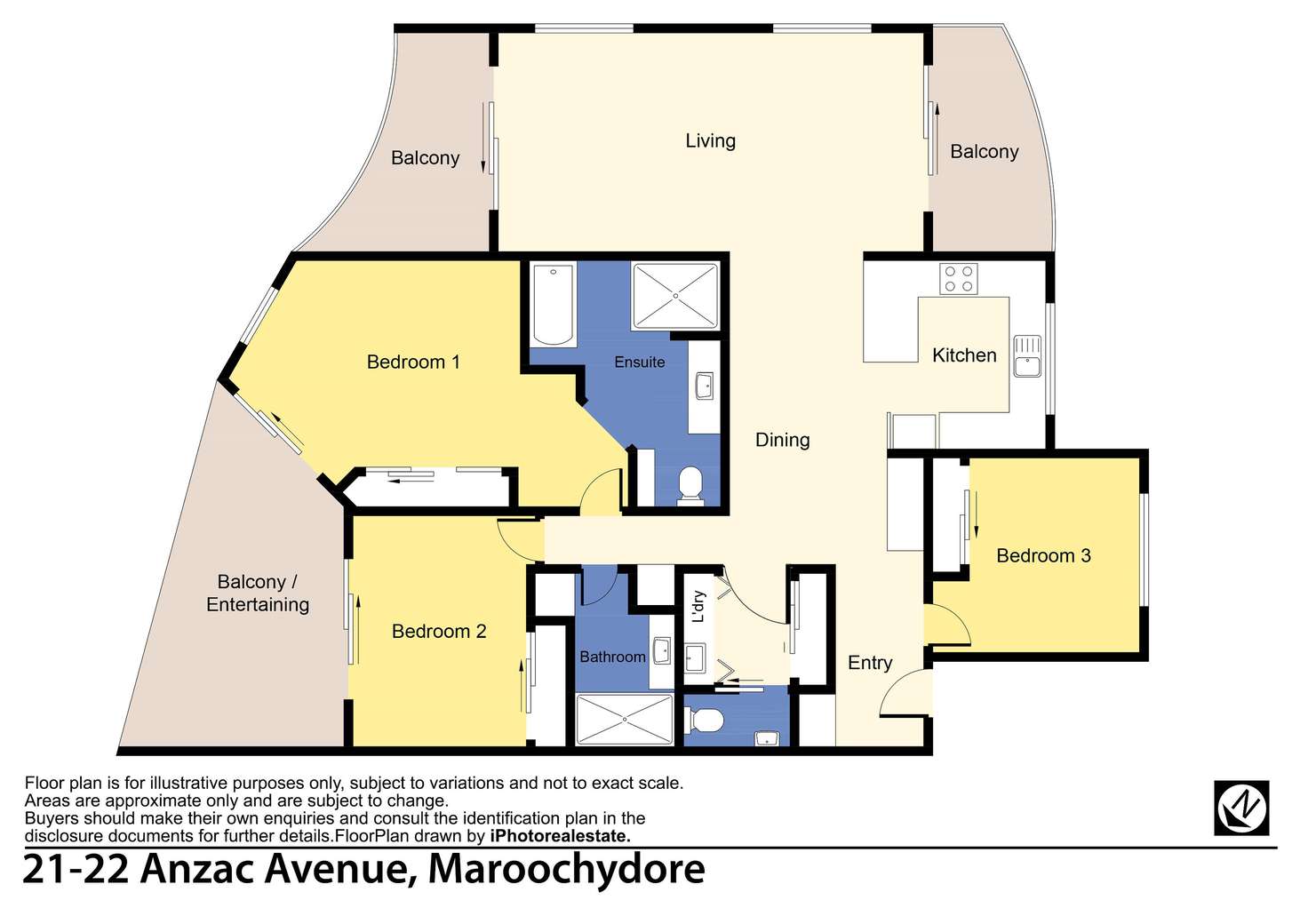 Floorplan of Homely unit listing, 21/22 Anzac Avenue, Maroochydore QLD 4558