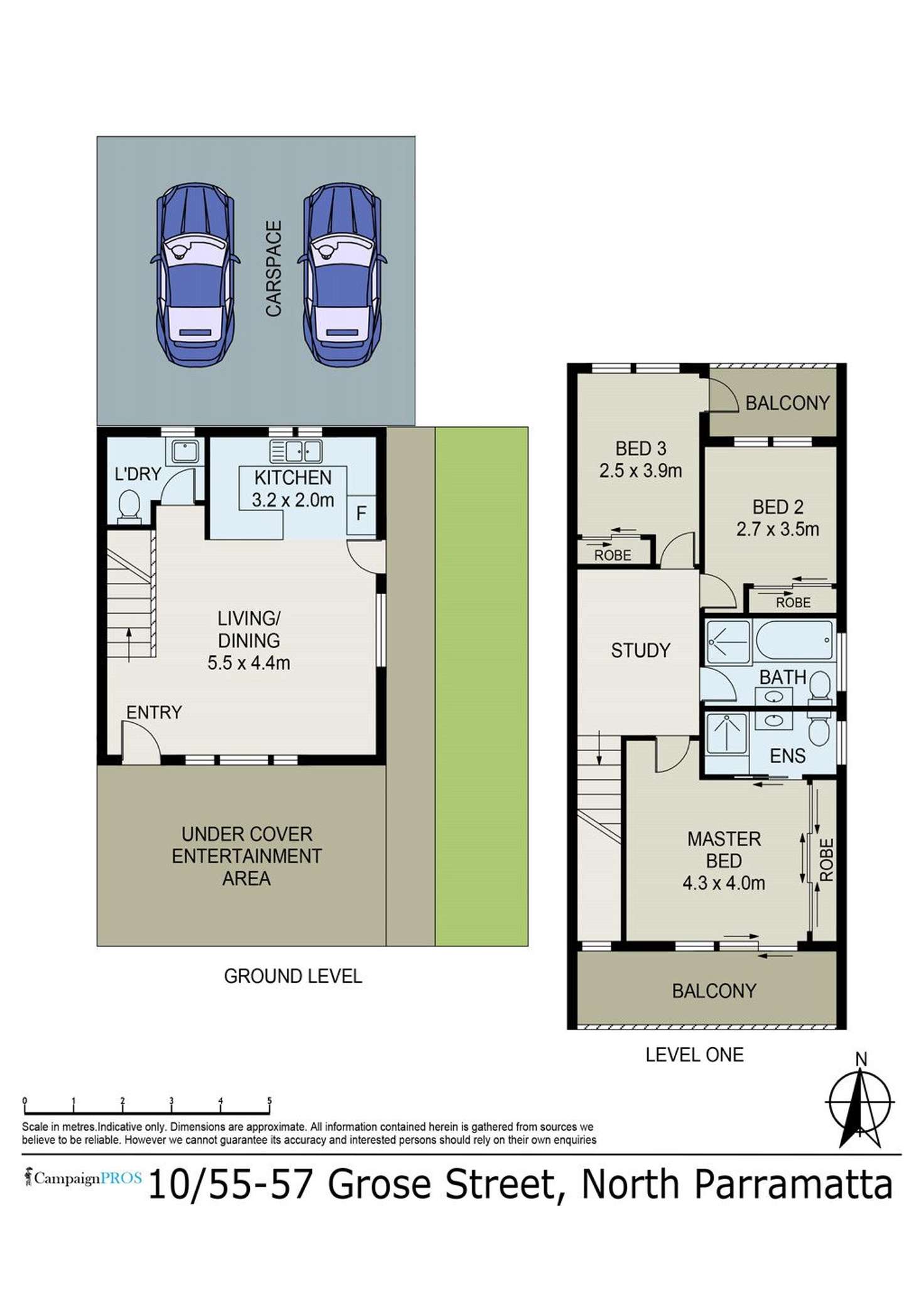 Floorplan of Homely townhouse listing, 10/57 Grose Street, North Parramatta NSW 2151