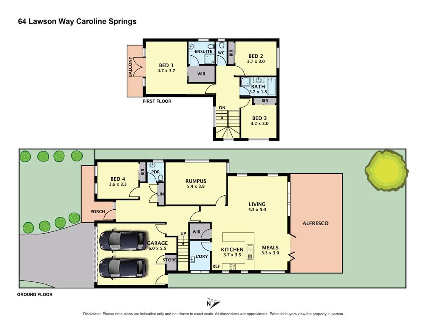 Floorplan of Homely house listing, 64 Lawson Way, Caroline Springs VIC 3023