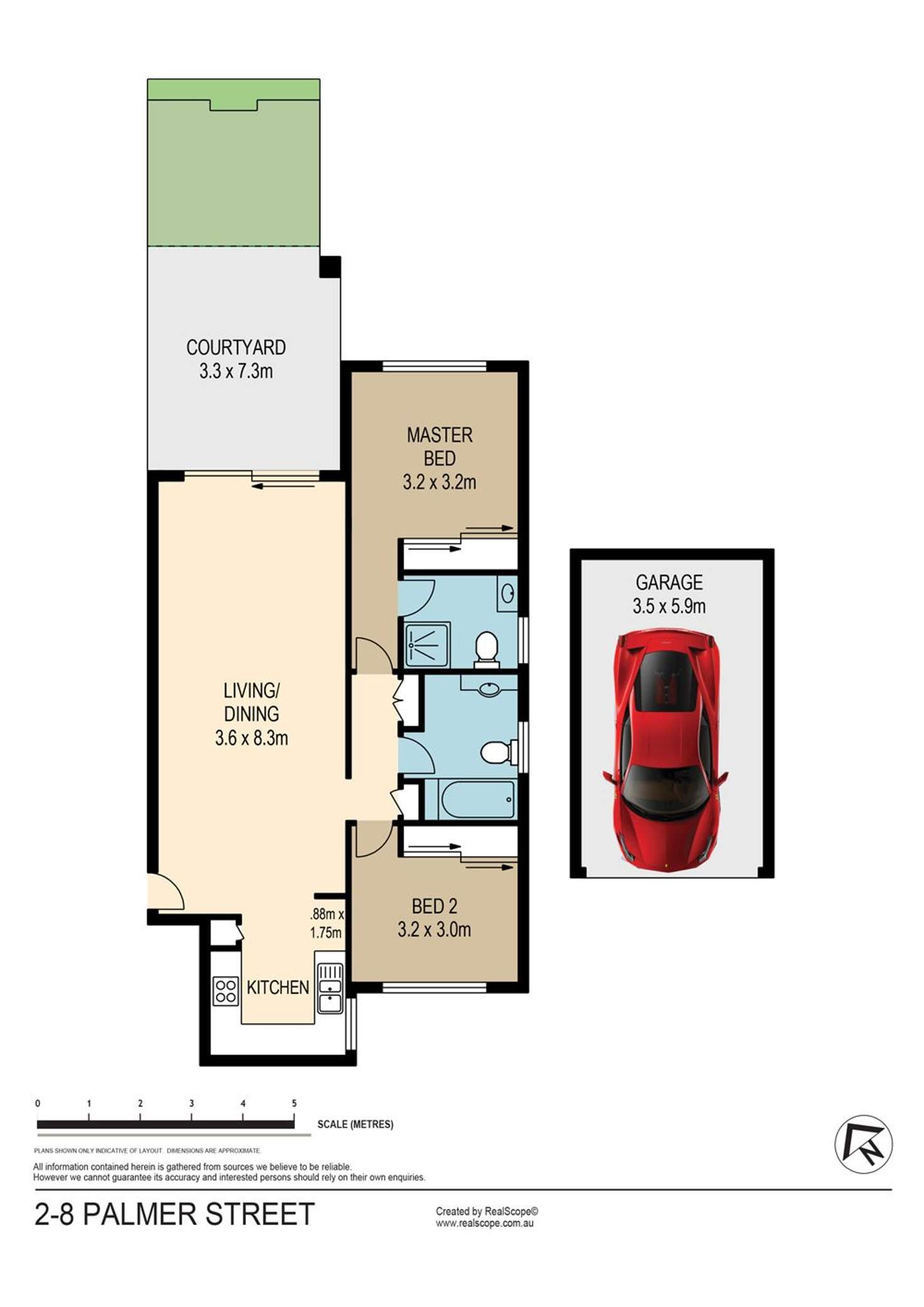 Floorplan of Homely apartment listing, 2/8 Palmer Street, Greenslopes QLD 4120