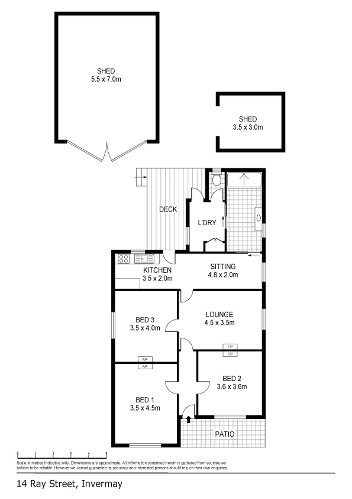 Floorplan of Homely house listing, 14 Ray Street, Invermay TAS 7248