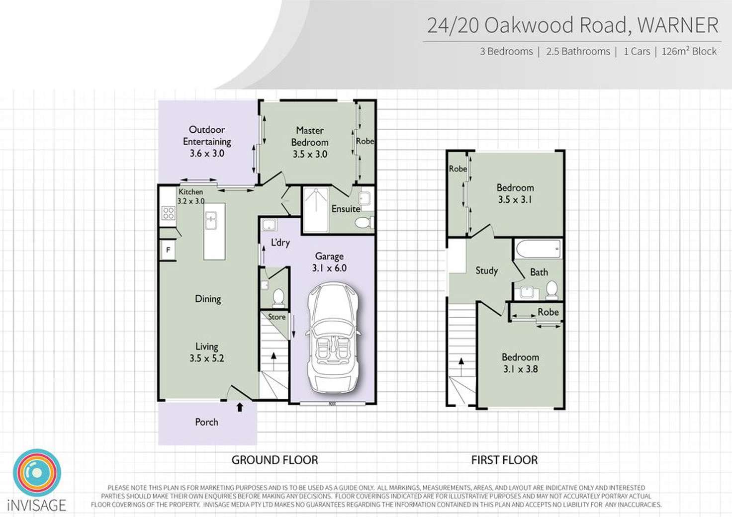 Floorplan of Homely townhouse listing, 24/20 Oakwood Road, Warner QLD 4500