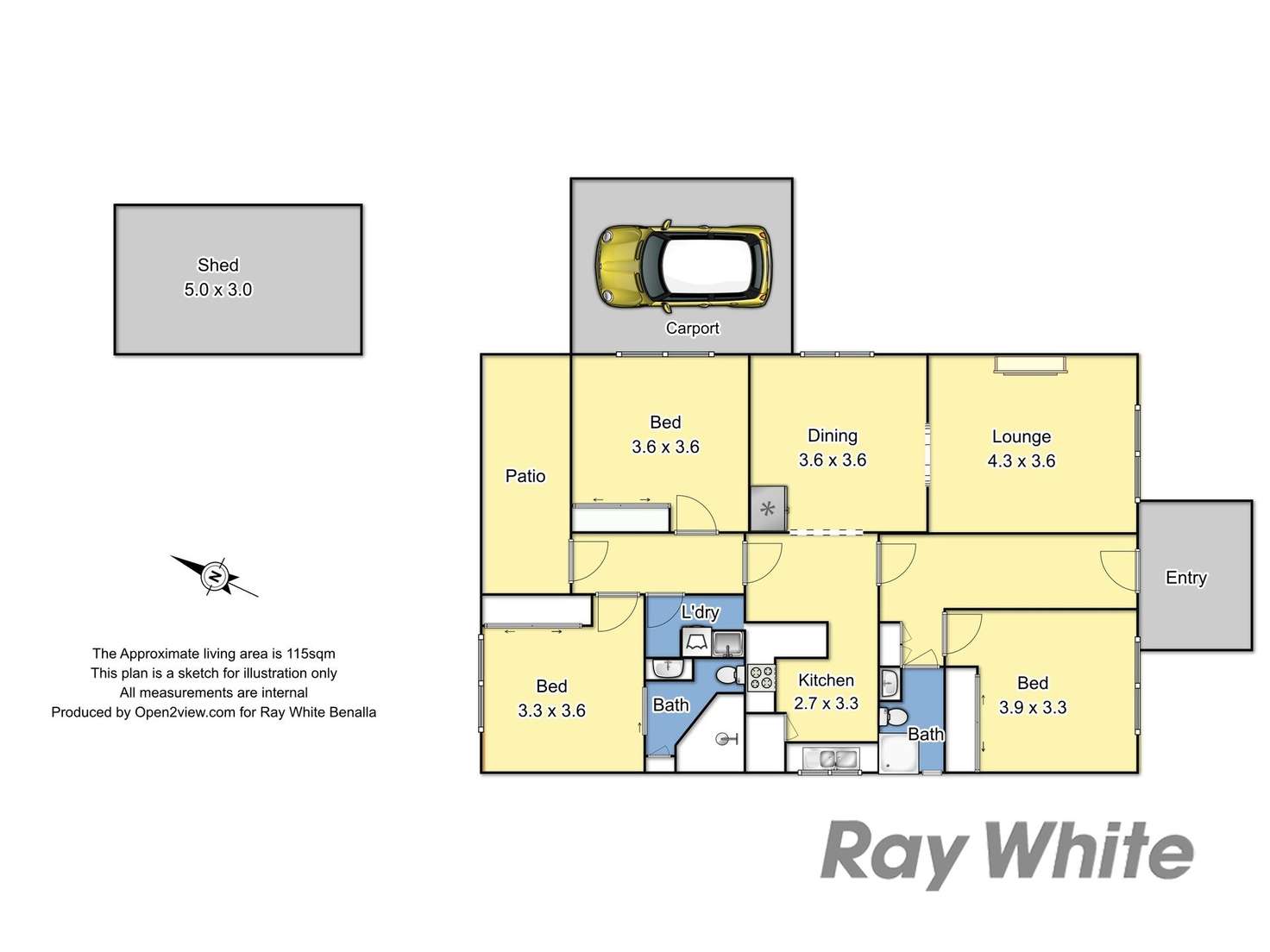 Floorplan of Homely house listing, 46 Wedge Street, Benalla VIC 3672