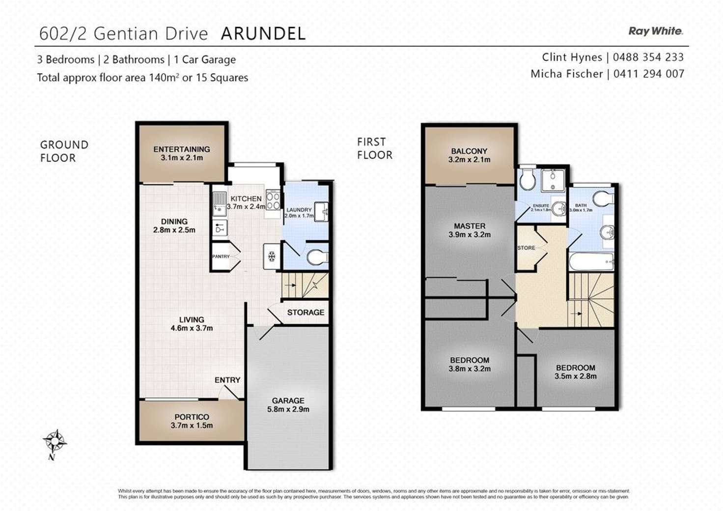 Floorplan of Homely other listing, 602/2 Gentian Drive, Arundel QLD 4214