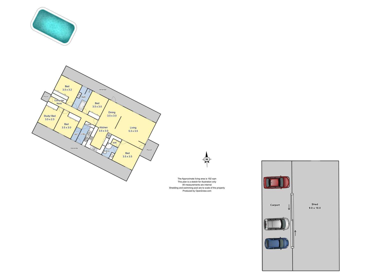 Floorplan of Homely house listing, 183 Grant Drive, Benalla VIC 3672