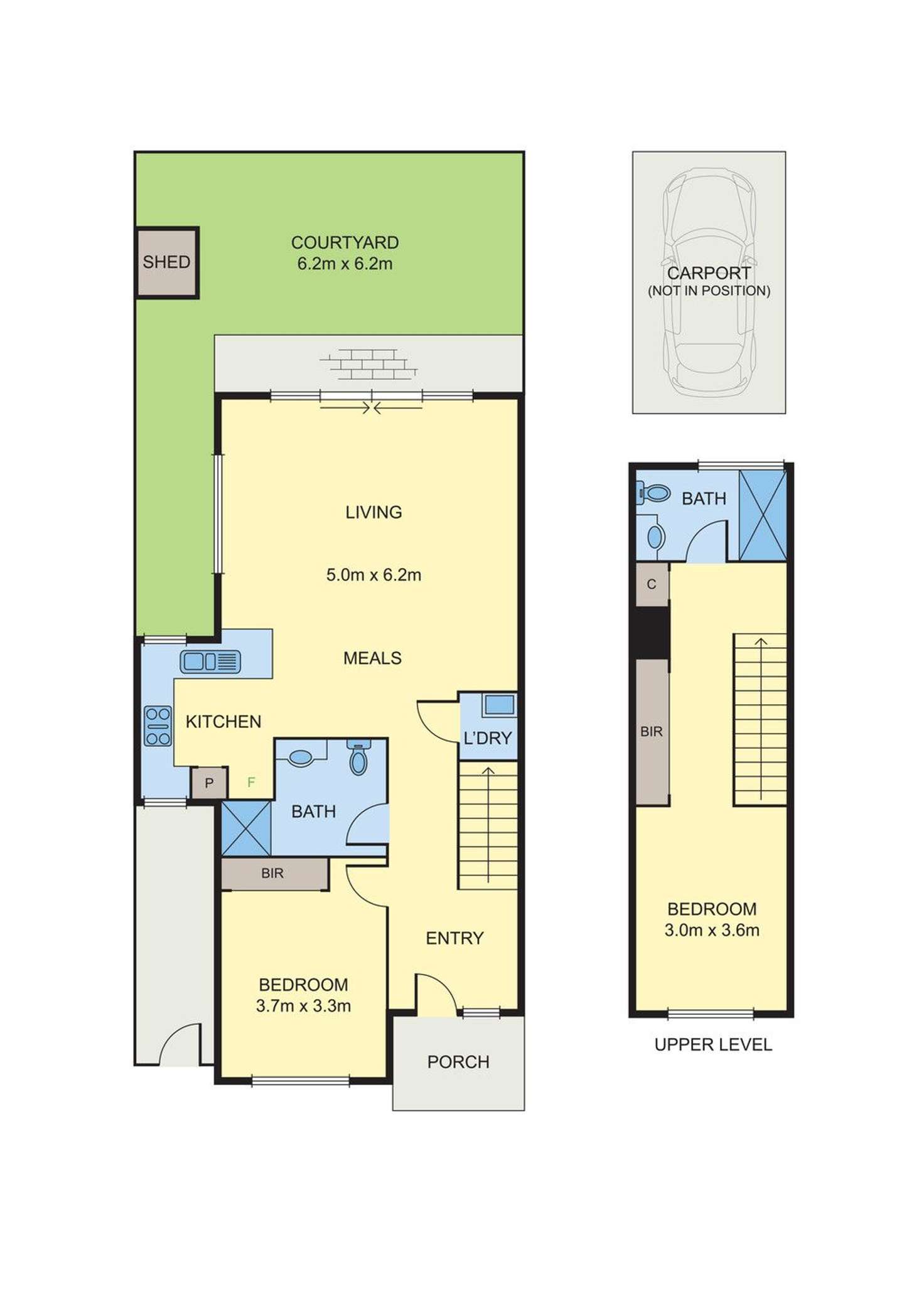 Floorplan of Homely townhouse listing, 2/3 Moray Street, Fawkner VIC 3060