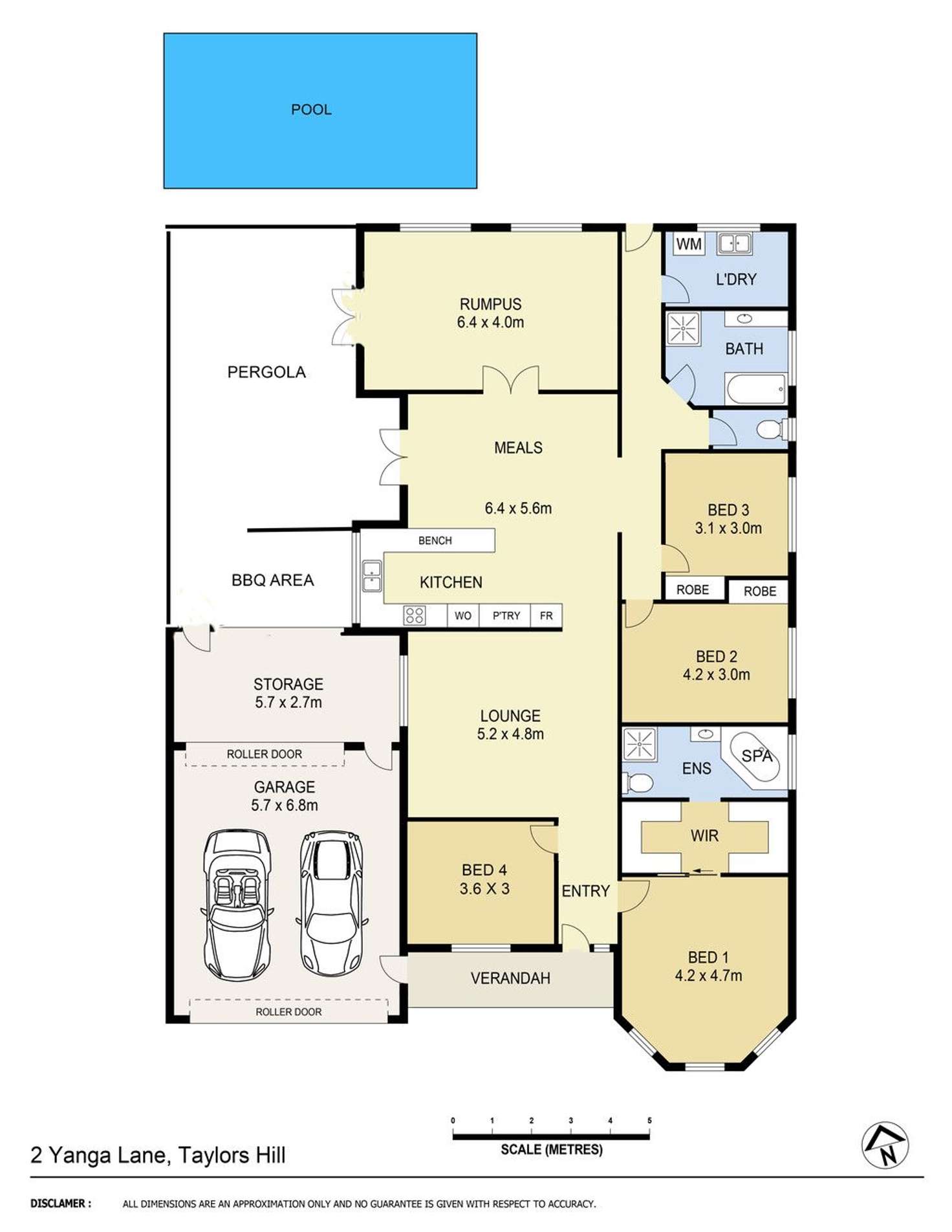 Floorplan of Homely house listing, 2 Yanga Lane, Taylors Hill VIC 3037